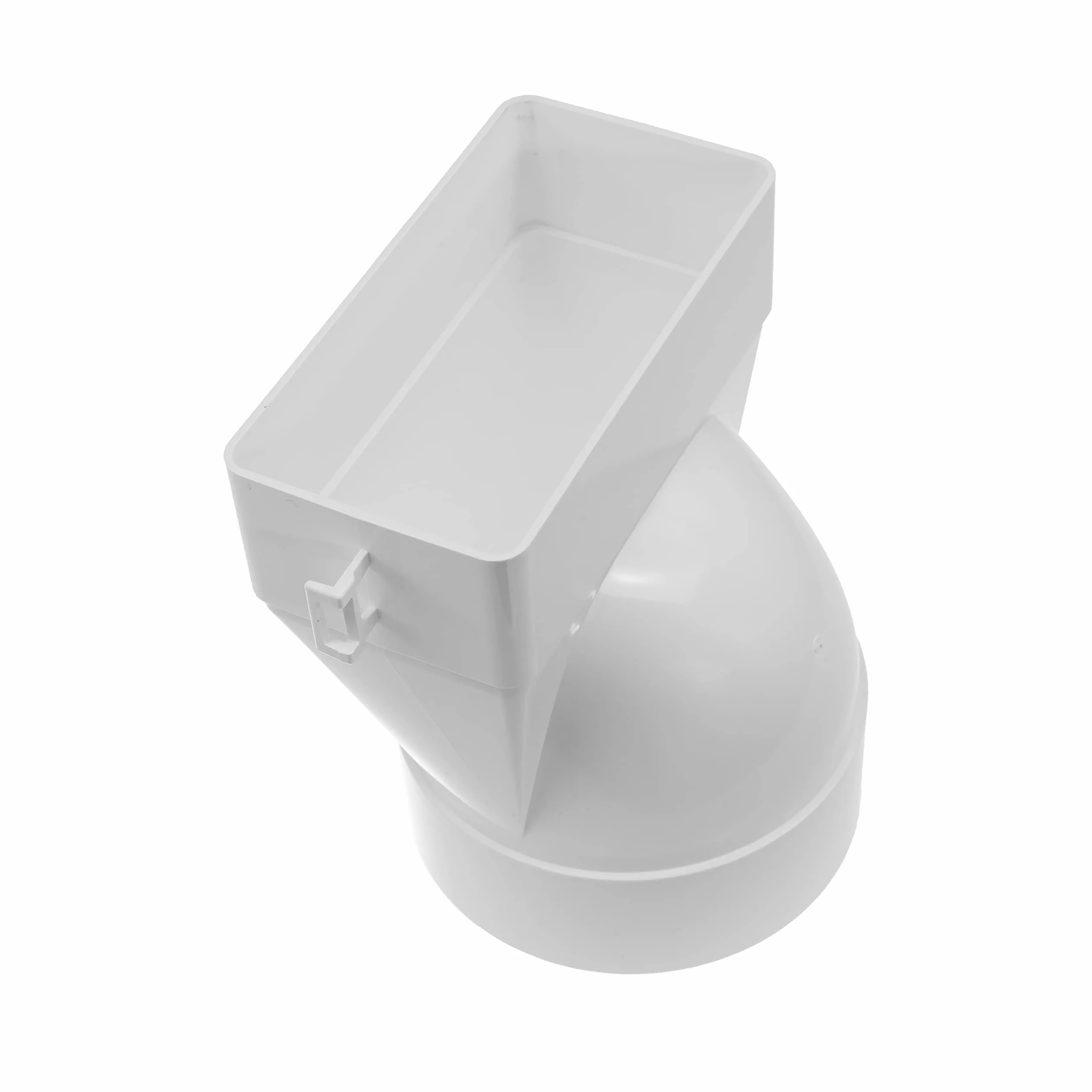 Vent Systems 150 x 75 mm, prostokątne, płaskie do Ø 125 mm, okrągłe złącze kanałowe – krótki poziomy wlot rury, sprzęgło wylotowe, ogrzewanie, chłodzenie, przyłącze wentylacyjne, adapter systemowy