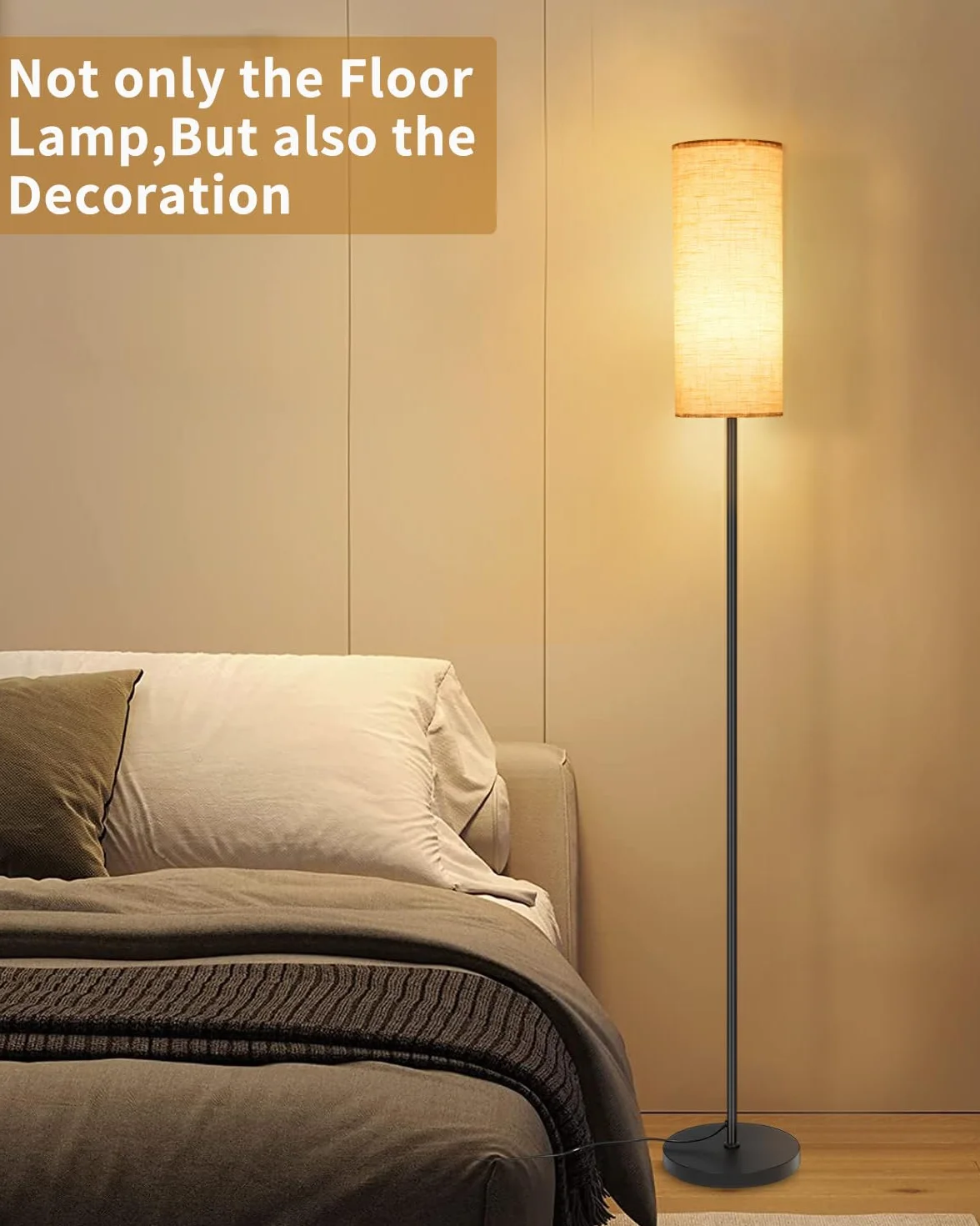 LEAZZLE Lampa podłogowa Salon Nowoczesny,Lampa podłogowa LED ściemnialna,3 kolorowa temperatura podłogowa,Lampa podłogowa 3-kolorowymi temperaturami 2700-6500K do sypialni,nadaje się sypialni,czytania