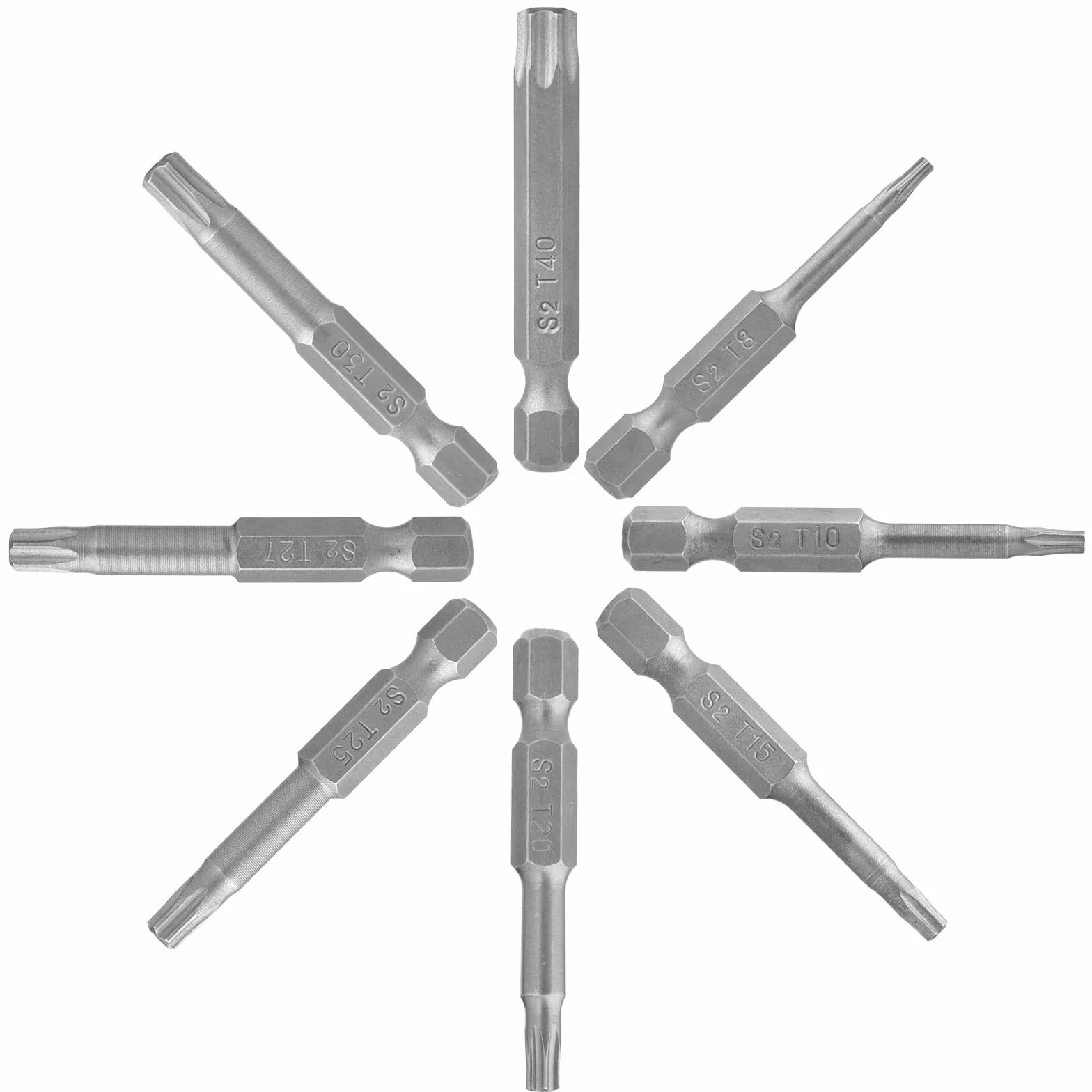 Zestaw bitów Torx magnetycznych T8-T40 z otworem 50 mm