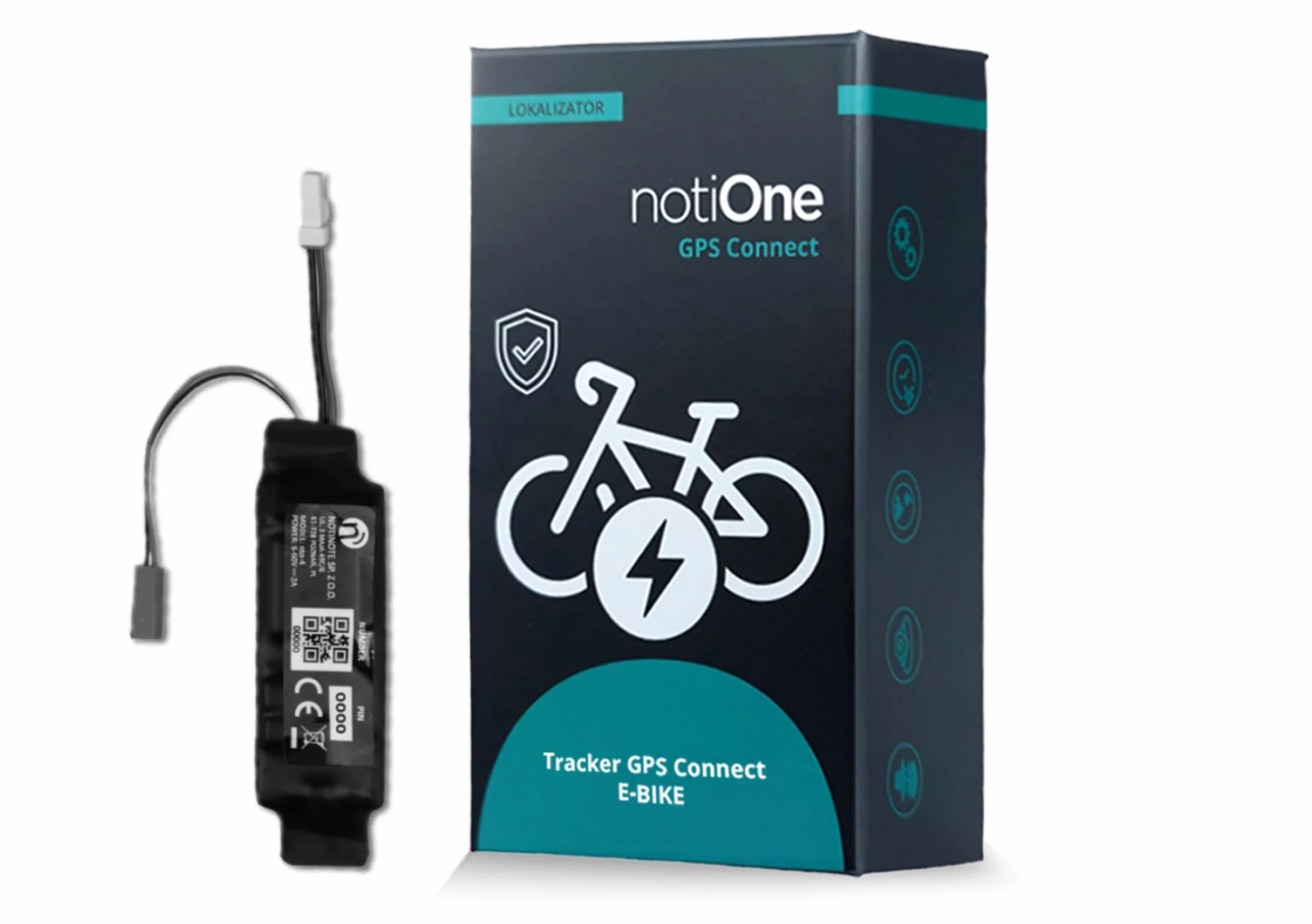 Tracker GPS dla E-rowerów, kompatybilny z silnikami SHIMANO | Alarm antykradzieżowy bez subskrypcji | Monitorowanie lokalizacji w czasie rzeczywistym, geofencing | Wyprodukowany w Europie