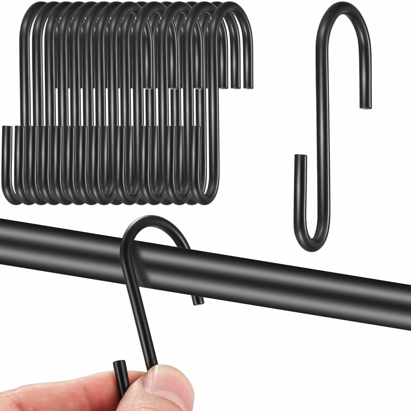 GOTRUST Haki w Kształcie Litery S ze Stali Nierdzewnej 6 cm Heavy Duty do Zawieszenia Metalowe