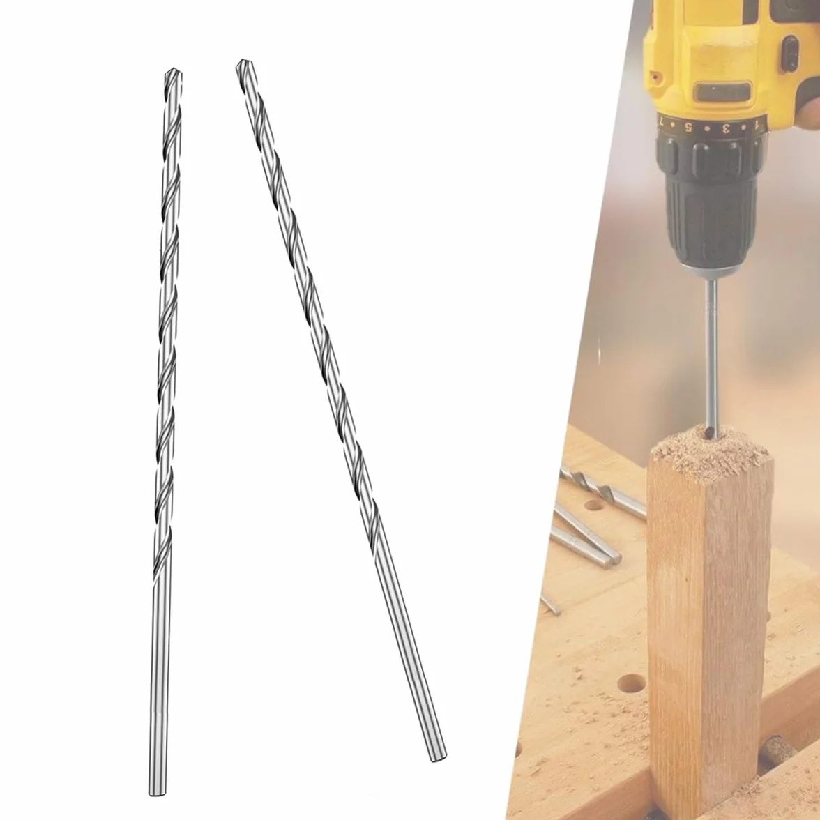 Wiertło do Metalu 200 mm x 3 mm Długie, do Drewna Tworzywa Sztucznego Aluminium