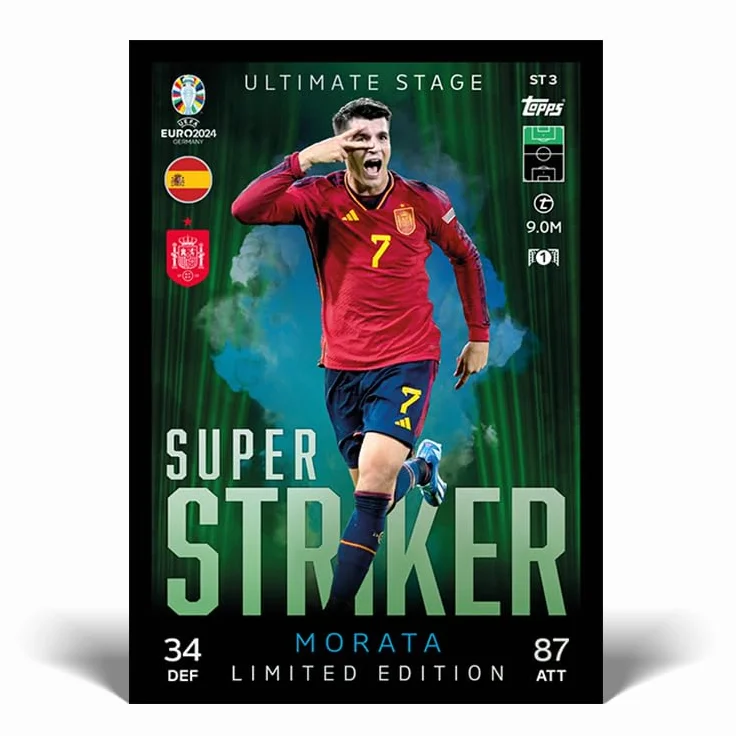 Topps Match Attax Euro 2024 – puszka Booster Tin – Super Strikers – zawiera 28 kart Match Attax EURO 2024 oraz 3 ekskluzywne karty z limitowanej edycji Super Strikers!