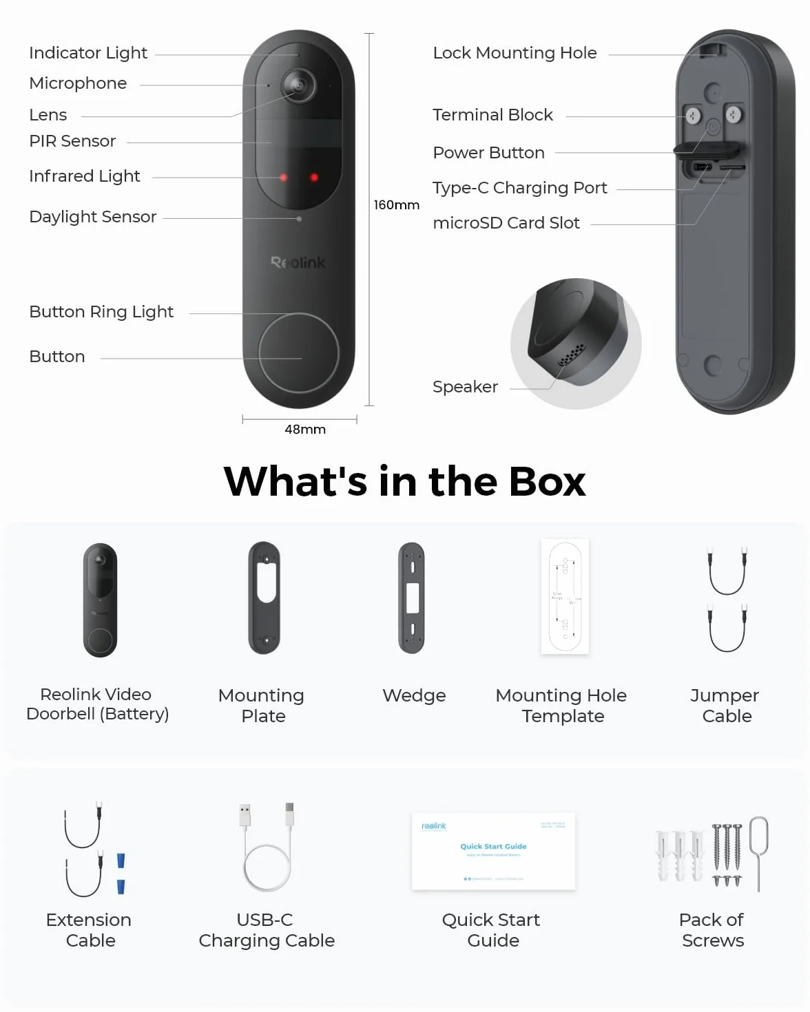 Reolink 2K 4MP Bezprzewodowa Kamera Do Drzwi Wi-Fi 2,4/5 GHz Video Doorbell Akumulator