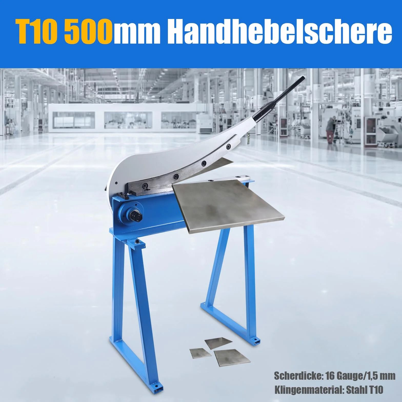 Nożyce do blachy 500 mm T10 gilotynowe dźwigniowe