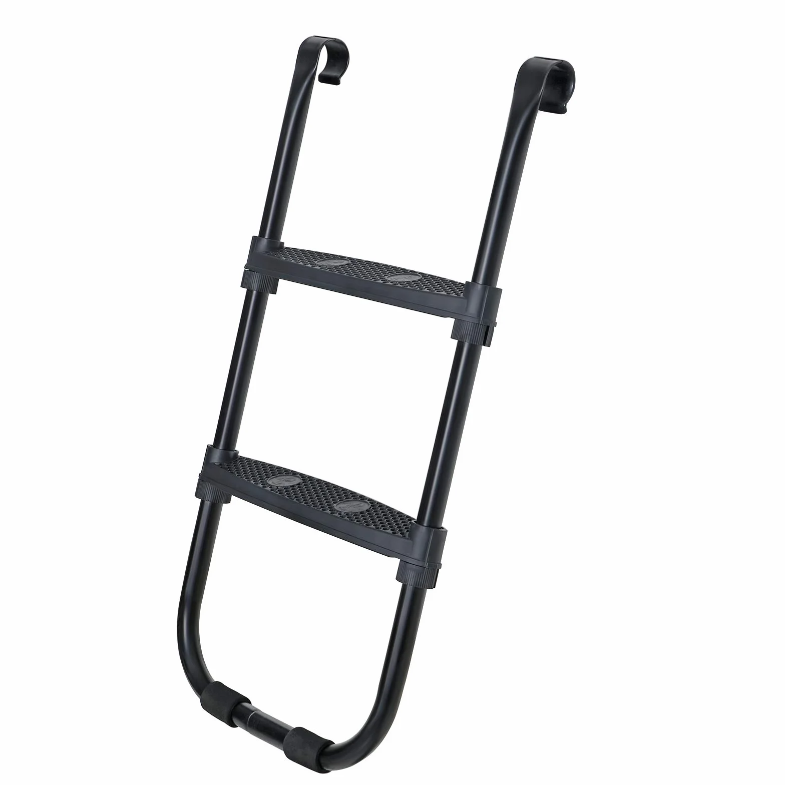 SONGMICS Drabinka do trampoliny antypoślizgowa 90 cm metalowy stelaż czarna SLD90BK