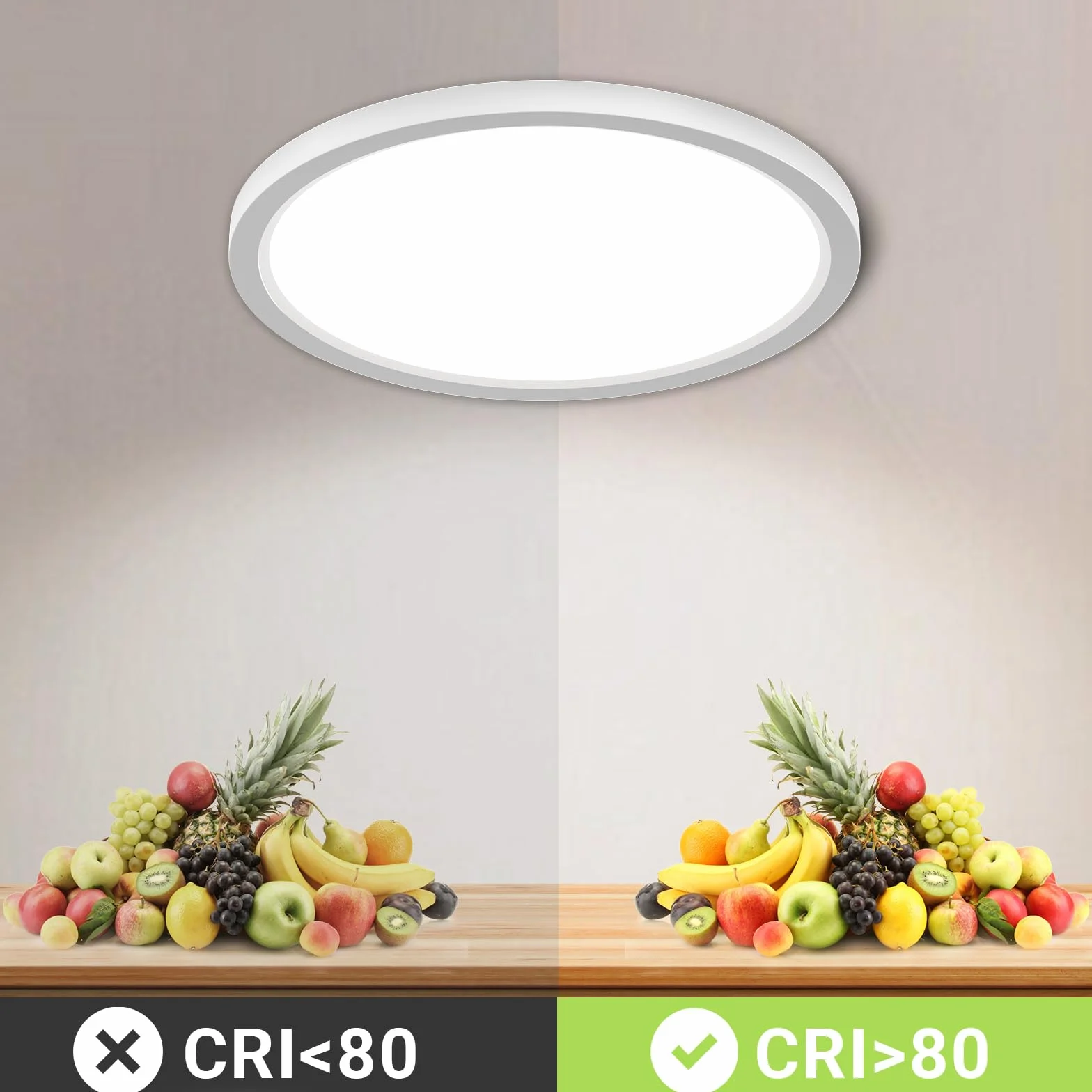 LQWELL Lampa sufitowa LED IP44 wodoodporna 36W 6000K 4320LM okrągła płaska 400x24mm
