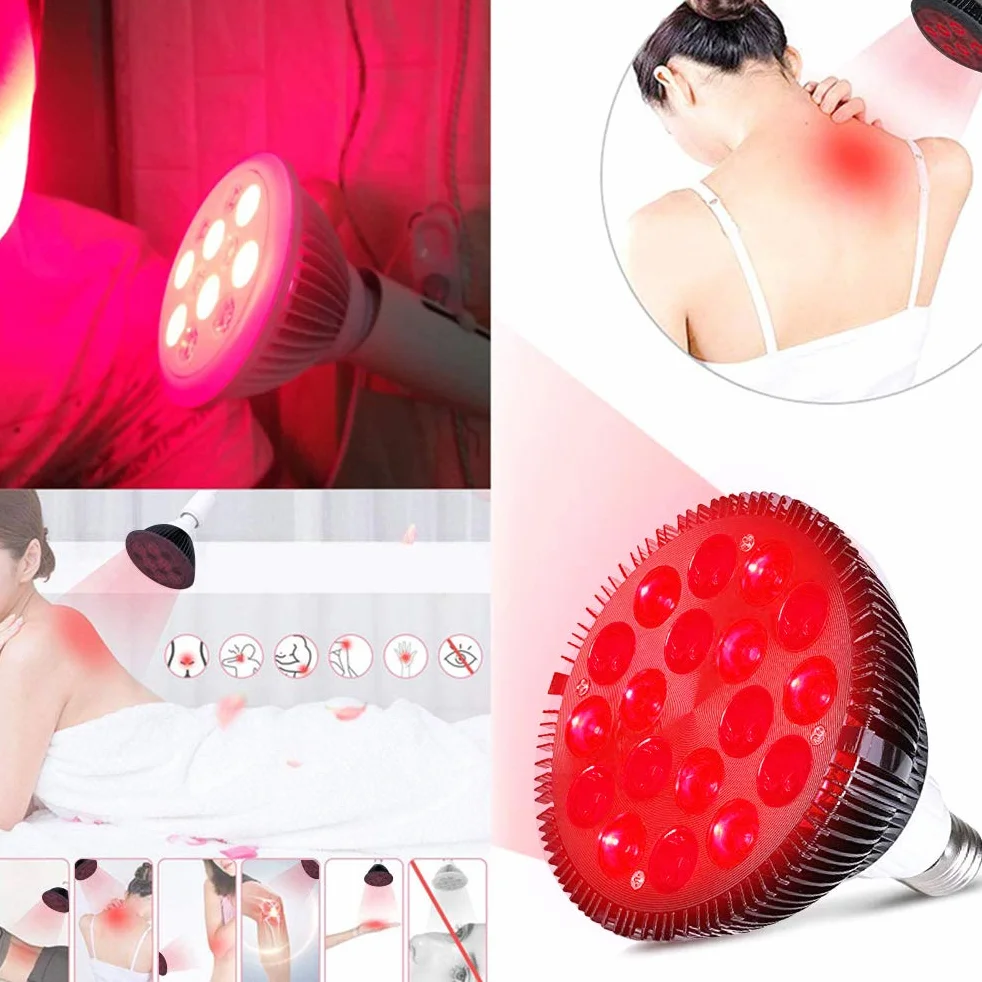 Simcoe Czerwona lampa świetlna, 54 W, lampa terapeutyczna, czerwona 660 nm i 850 nm lampy LED na podczerwień do naprawy problemów ze skórą i łagodzenia bólu