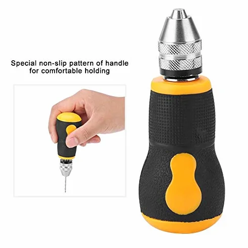 Zestaw mikro mini wiertarek ręcznych z 10 wiertłami spiralnymi 0,8–3,0 mm, imadło precyzyjne