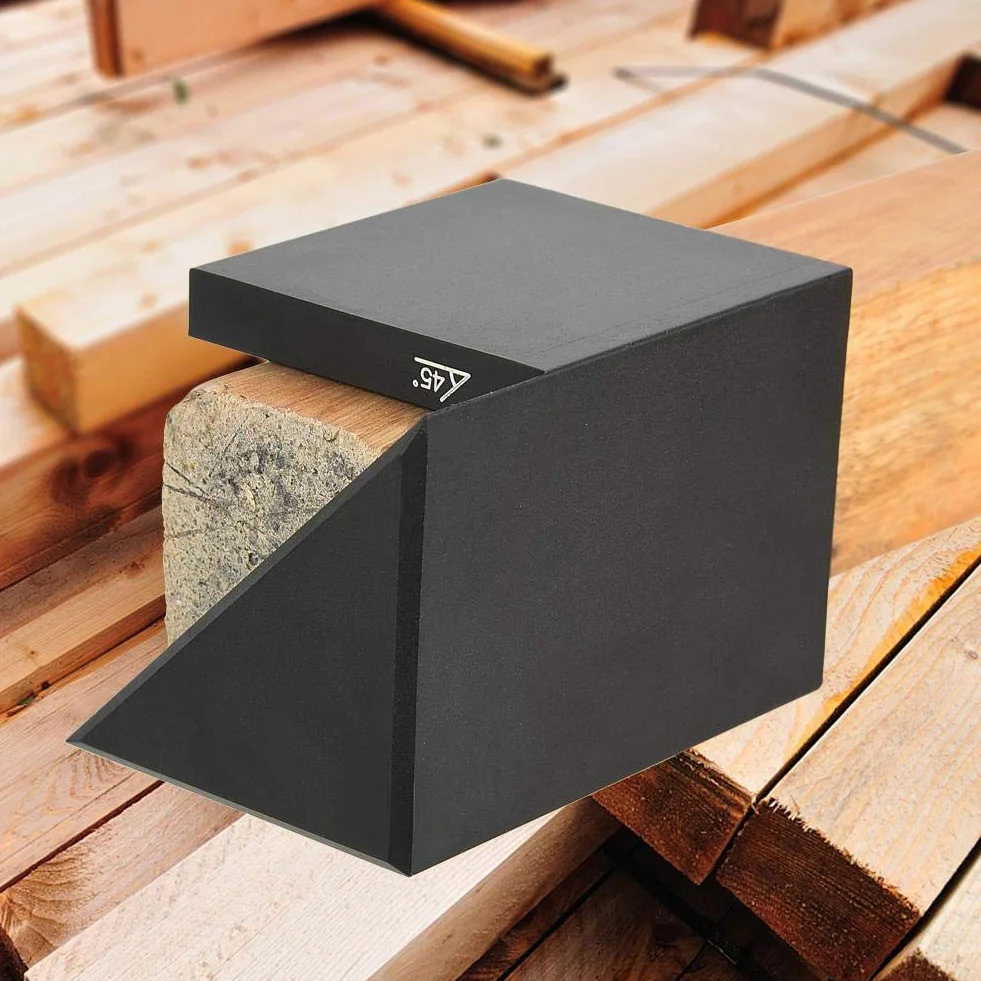 Zeichnungs-Reißnadel, schwarze Aluminiumlegierung 45-Grad-Winkel-Mittellinie für Holzbearbeitung