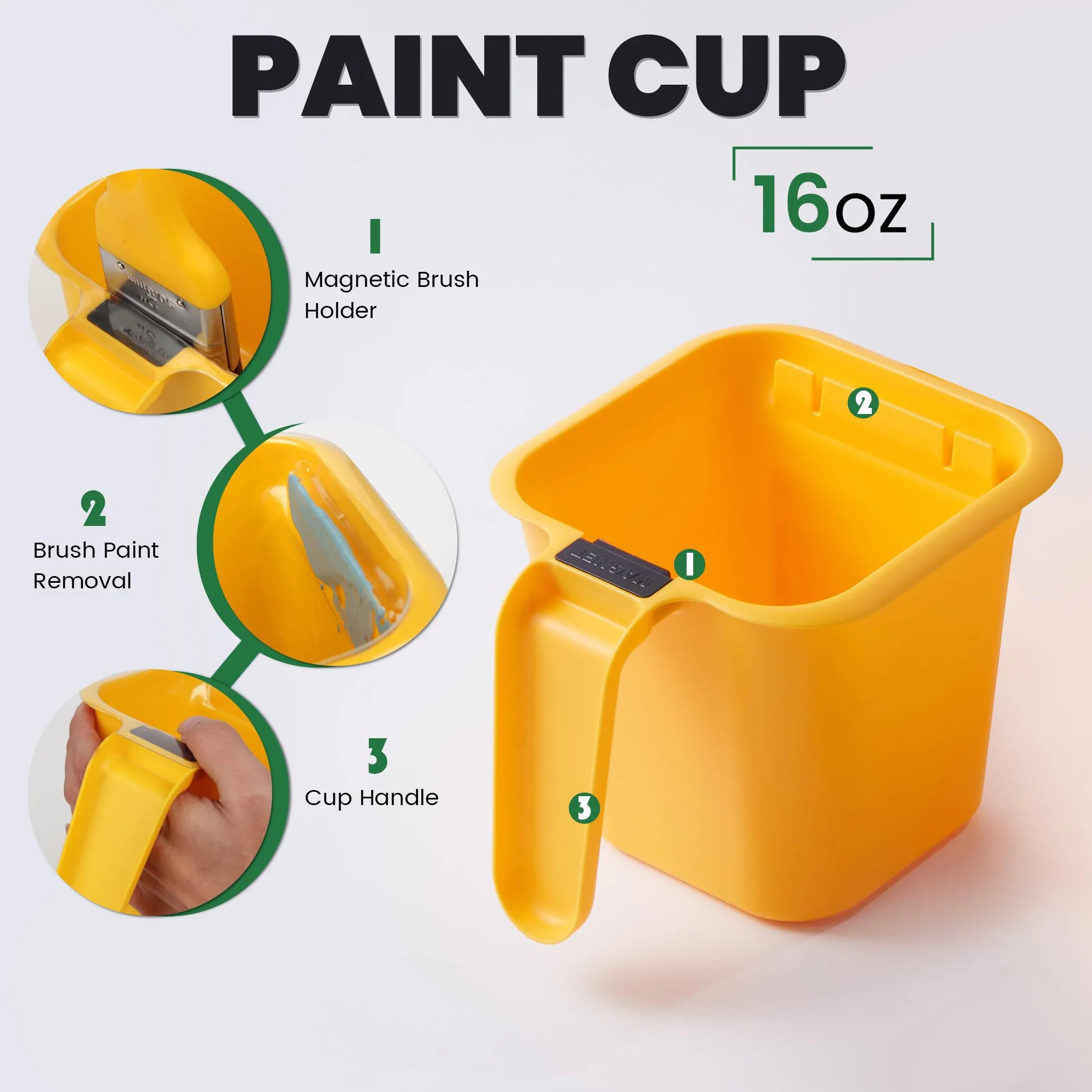 Voomey Wiadro z Farbą 470 ml Kubek z Farbą Narzędzie do Malowania Wykończeniowego