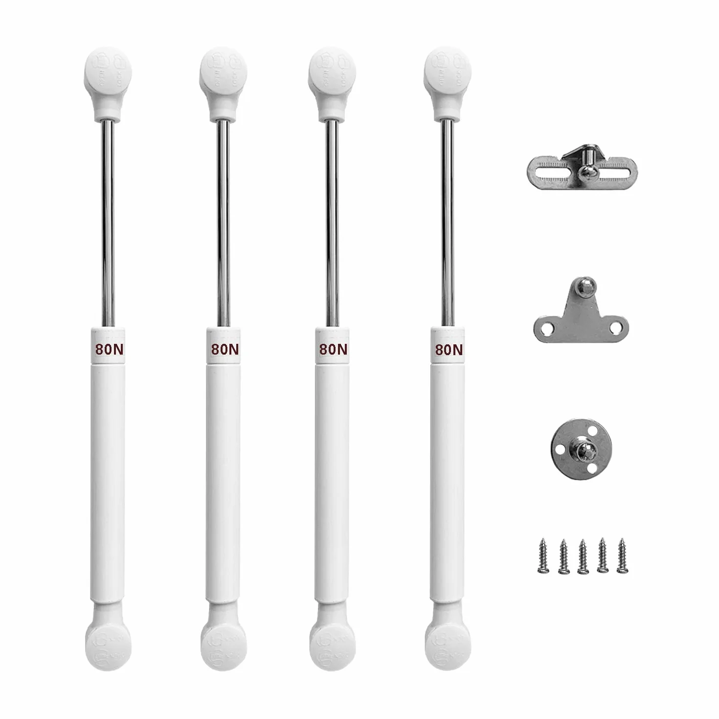 LIKERAINY Szafka Szafa Wspornik Podnośnika Drzwi 80N Sprężyna Hydrauliczna Teleskopowy Tłok Gazowy Pneumatyczny do Klapy Pokrywy Zawias z Miękkim Zamknięciem 4 Pcs