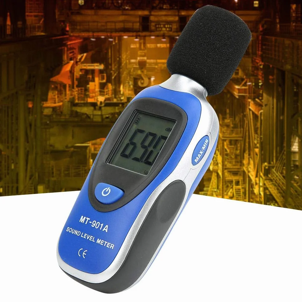 Cyfrowy miernik poziomu dźwięku MT-901A LCD przenośny czujnik szumów 30-130 dB