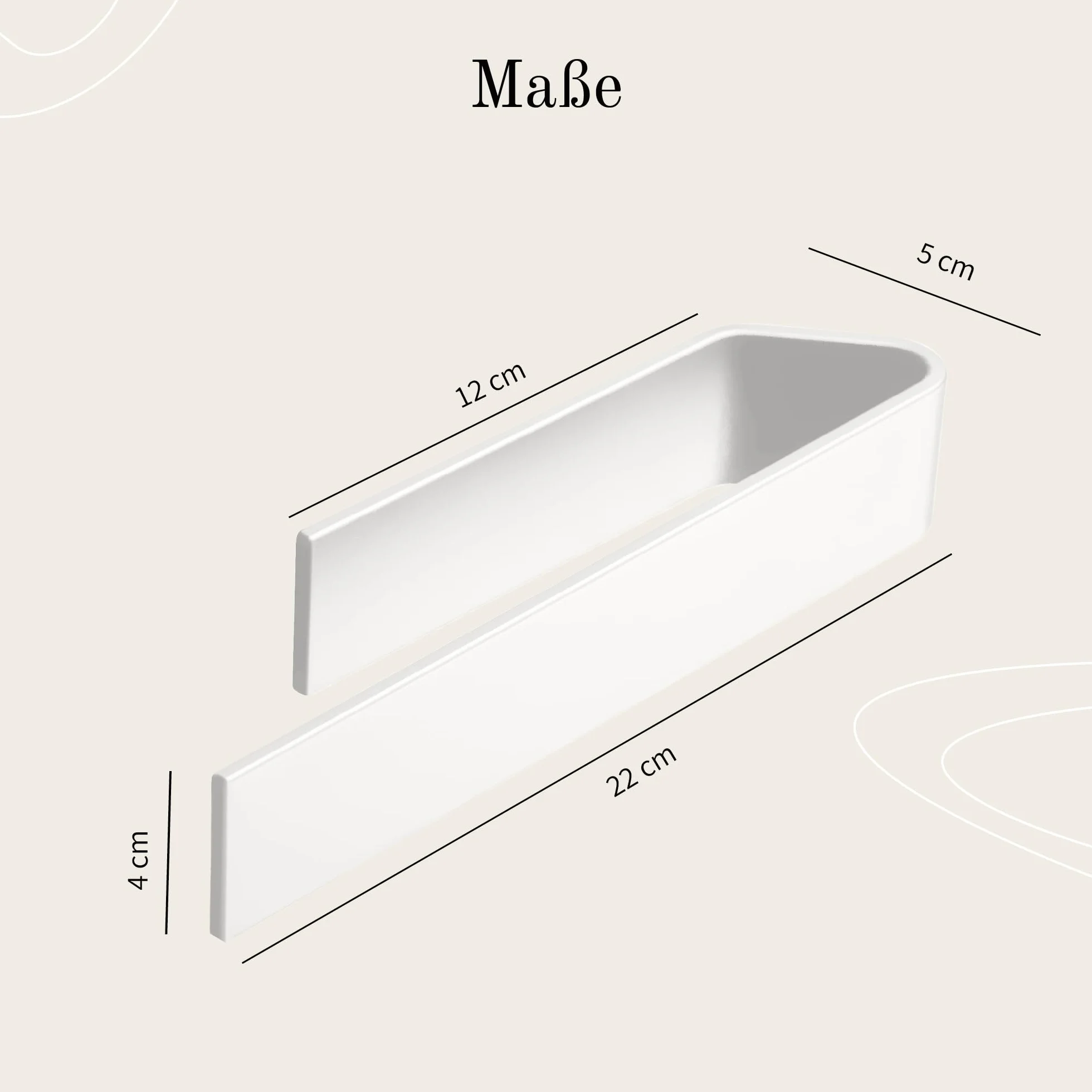 Designfactory Wieszak na ręczniki Hamburg 40 cm biały matowy samoprzylepny