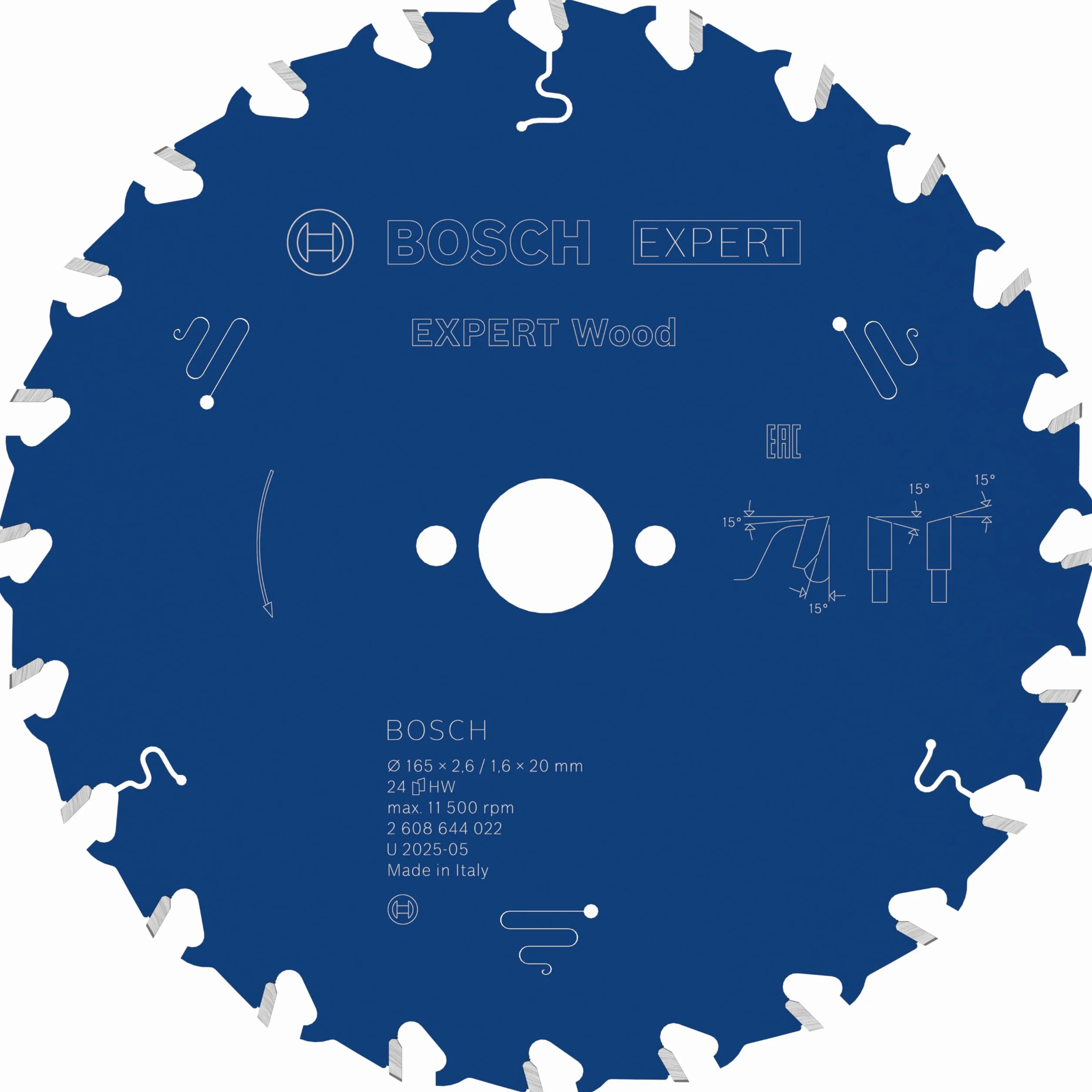 Bosch Professional Brzeszczot do piły tarczowej Expert 165 x 20 x 2,6 mm 24 zęby
