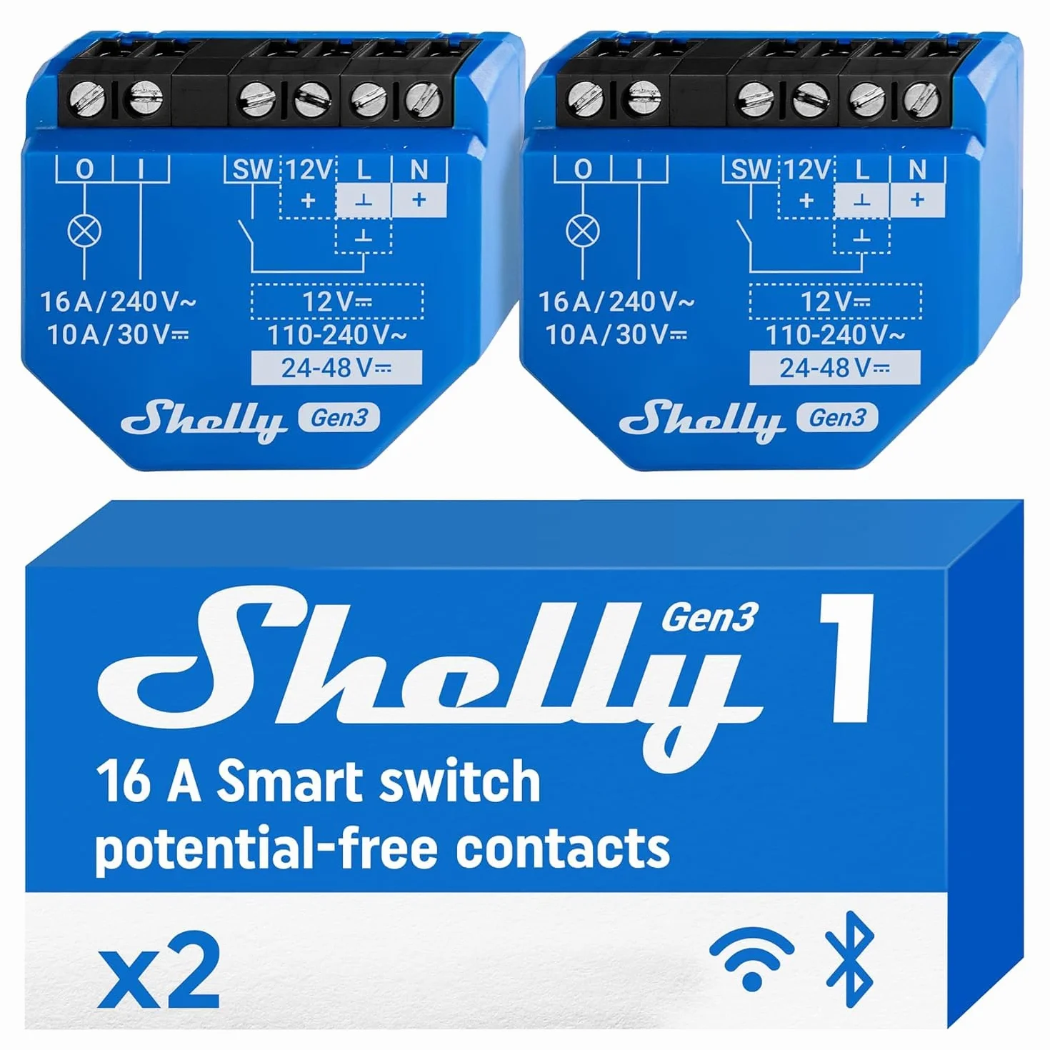 Shelly 1 Gen3 Inteligentny Przełącznik Przekaźnikowy Wi-Fi Bluetooth Zdalne Sterowanie Oświetleniem