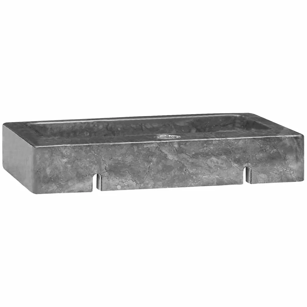 vidaXL Umywalka naścienna szara 38x24x6,5 cm marmur