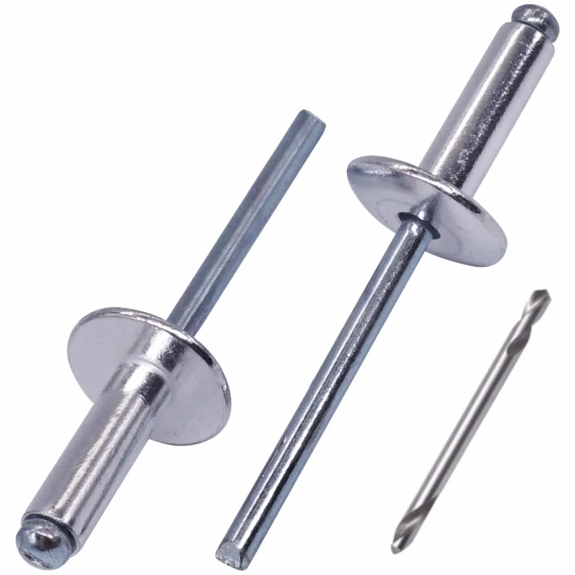 Nity do żaluzji aluminiowe 5,0 x 16 mm SKIR'CO 150 szt. z trzpieniem stalowym i wiertłem
