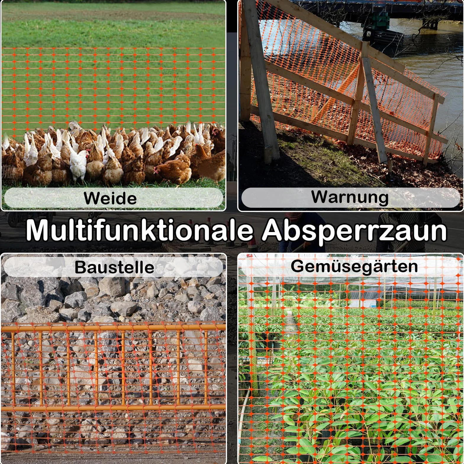 Siatka ochronna 80 m ogrodzenie budowlane z tworzywa sztucznego mobilne ogrodzenie dla kur drobiu