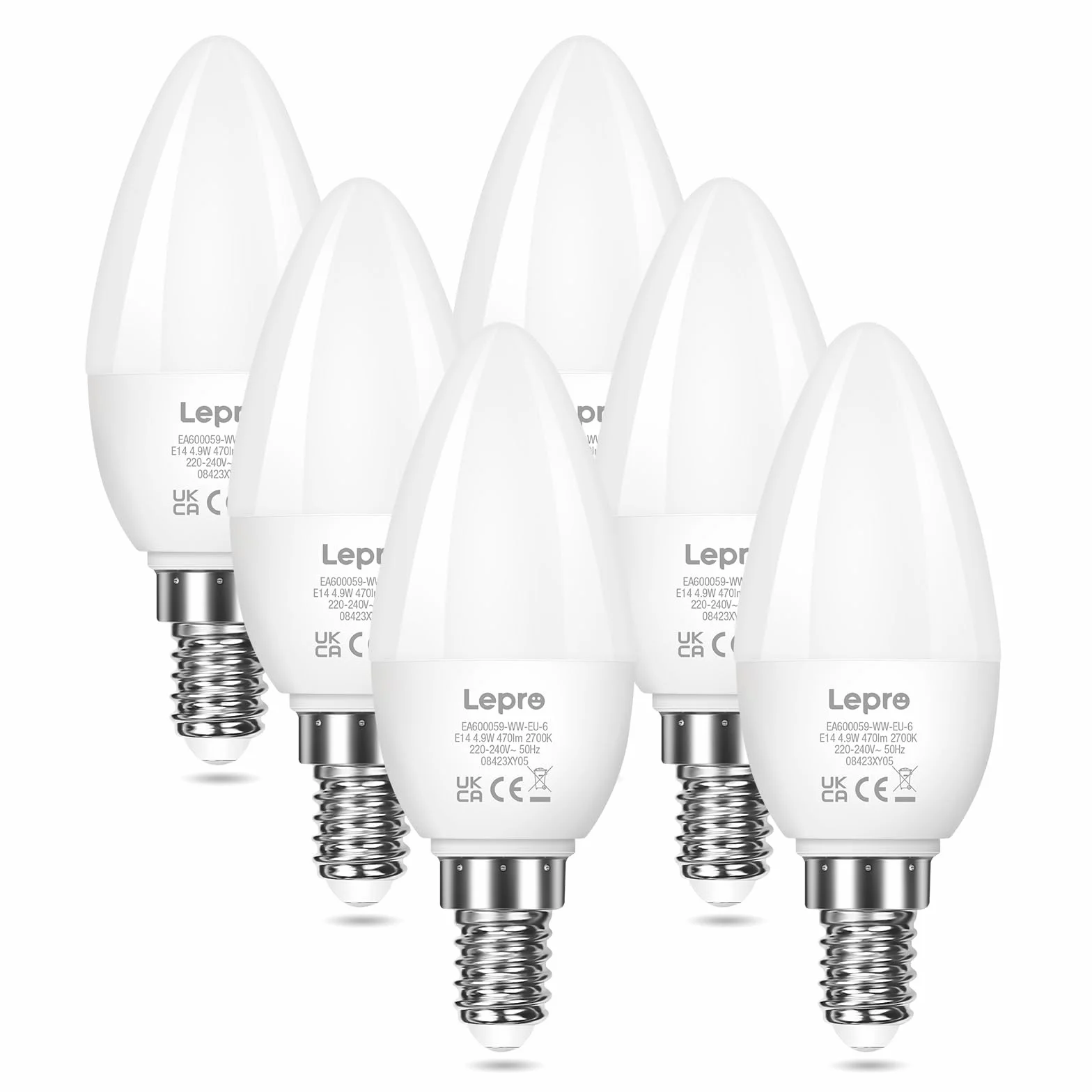 Lepro Żarówka LED E14 4,2W 470lm 2700K C35 6 sztuk