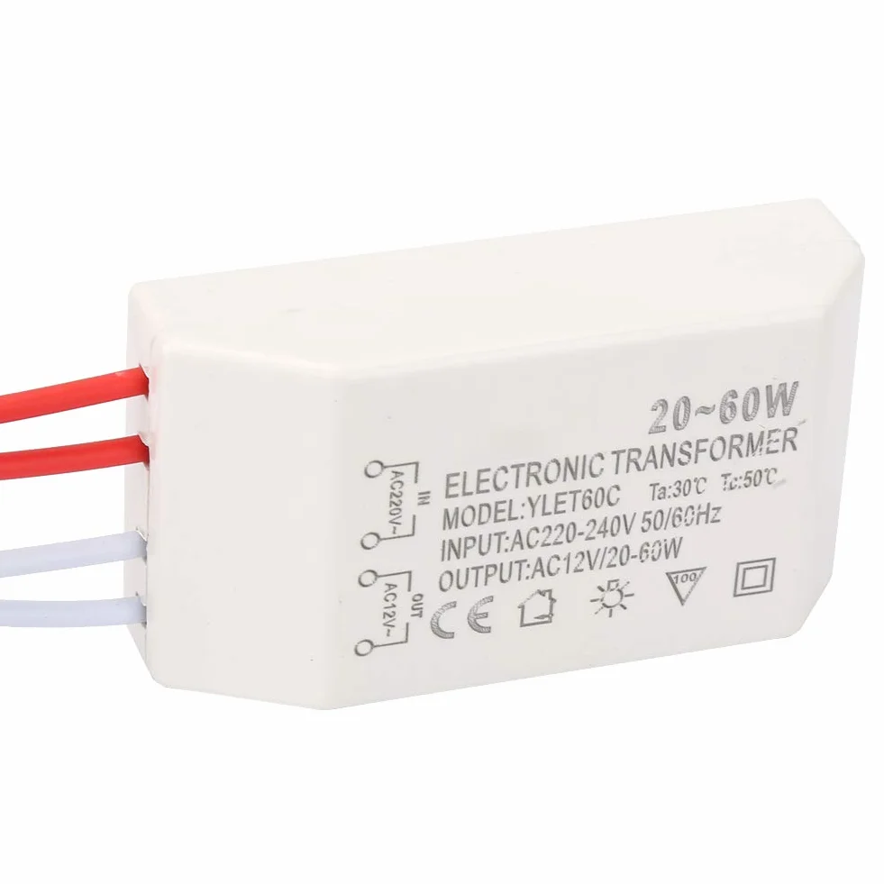 Transformator Elektroniczny Halogenowa G4 220 V AC 12 V 20 60 W Inteligentny Sterownik Zasilacza