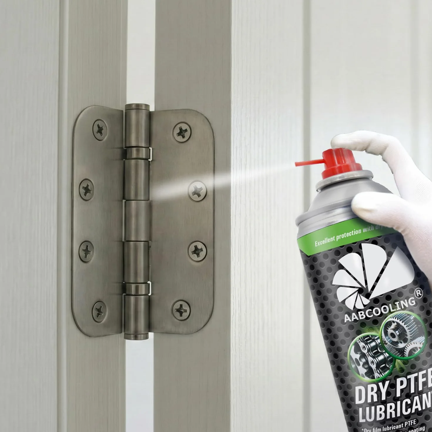 AABCOOLING Suchy Smar Teflonowy PTFE 400 ml – smar w sprayu do konserwacji roweru, łożysk, linek, kół pasowych