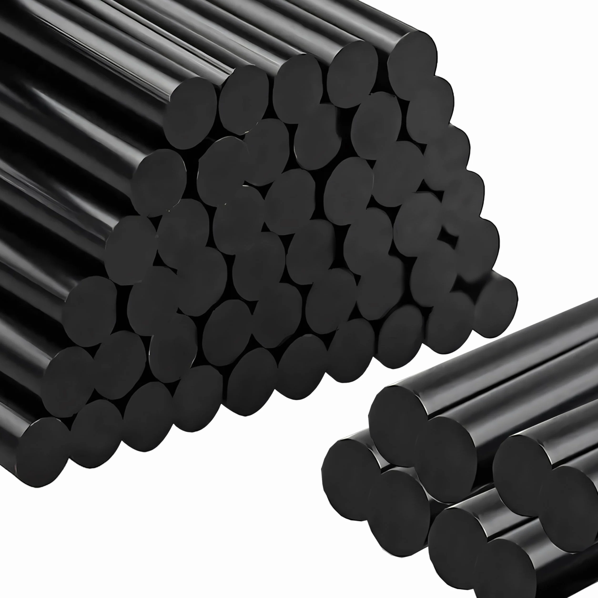 Retoo Pałeczki do klejenia na gorąco 11 mm x 200 mm 46 sztuk czarne do pistoletu