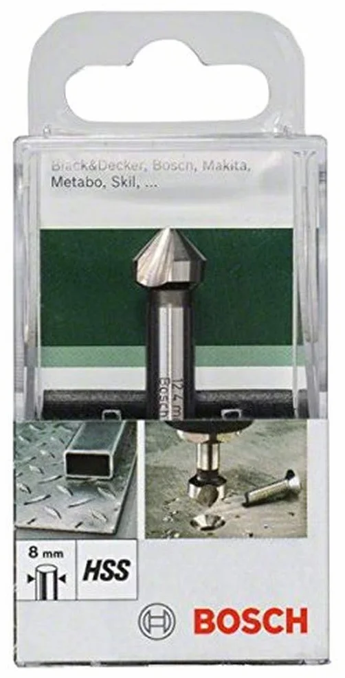 Bosch Pogłębiacze stożkowe HSS trzyostrzowe DIN 335 D 12,4 mm M 6