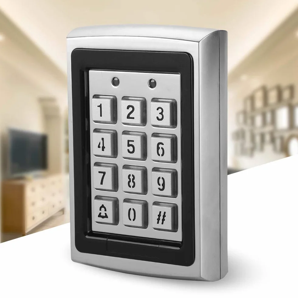 Kontroler dostępu do zamka szyfrowego, kod PIN 125 kHz RFID, kontrola dostępu 125 kHz i niebieska klawiatura z podświetleniem (1 użytkownik) do fabrycznych budynków mieszkalnych
