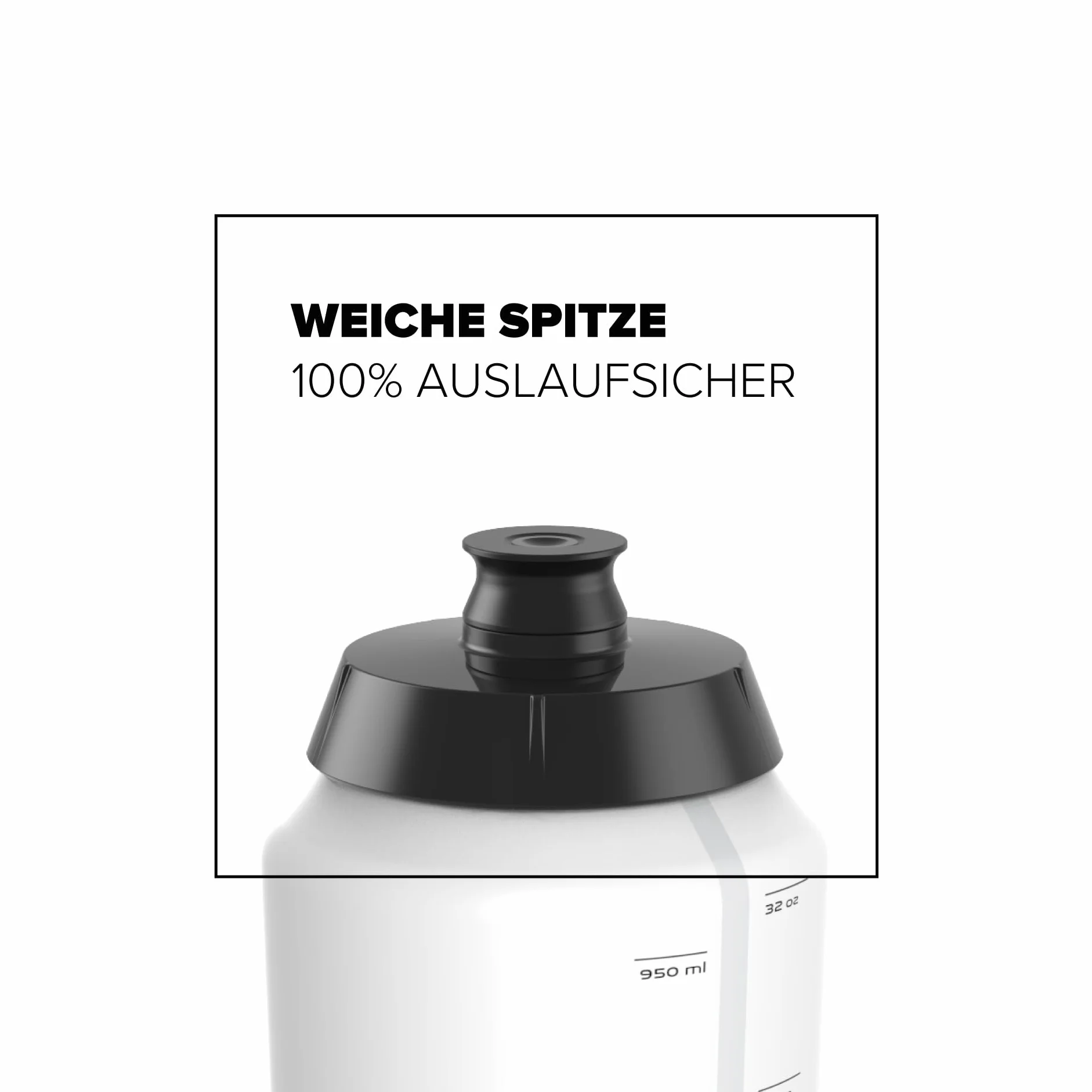POLISPORT 8649100011 - R Collection R1000 Butelka rowerowa 1000ml Bidon dla rowerzystów Rower BPA Free kolorze limonkowym