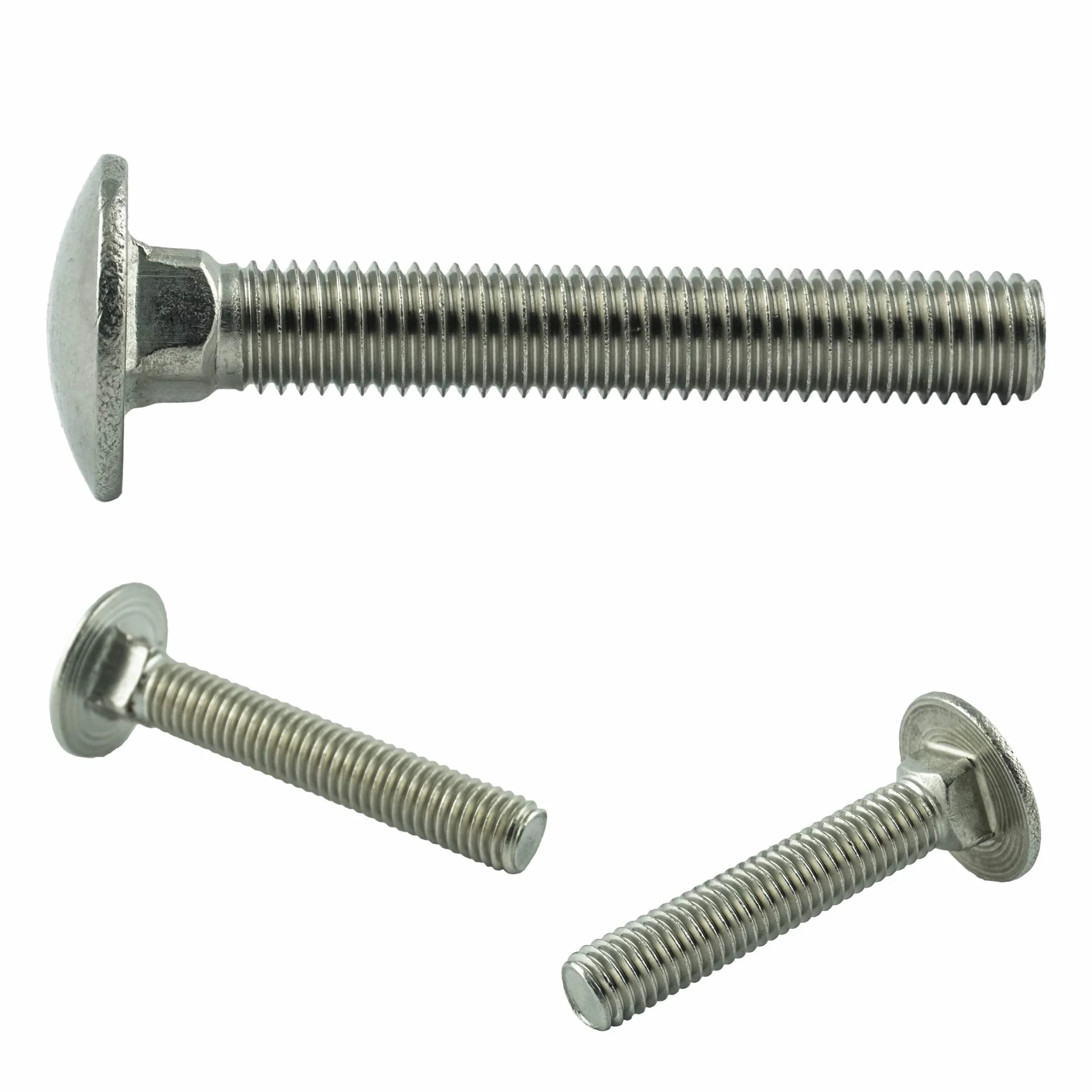 M5 x 40 mm (10 sztuk) śruby zamkowe z nasadką czworokątną - stal szlachetna VA A2 V2A - śruby płaskie okrągłe pełne gwinty nierdzewne - DIN 603 - ISO 8677 | AGBERG