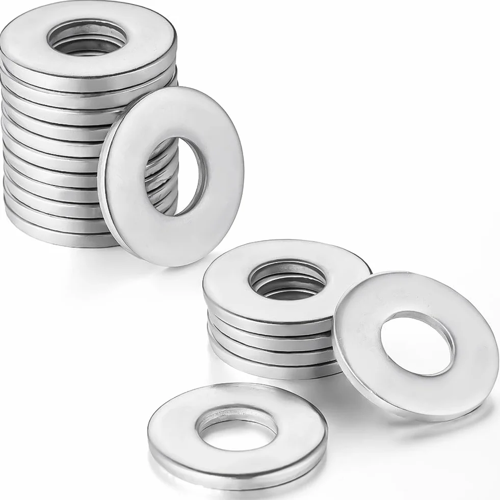 Flintronic Podkładki M5 304 Nierdzewne Płaskie 100 sztuk 15 x 1,2 mm