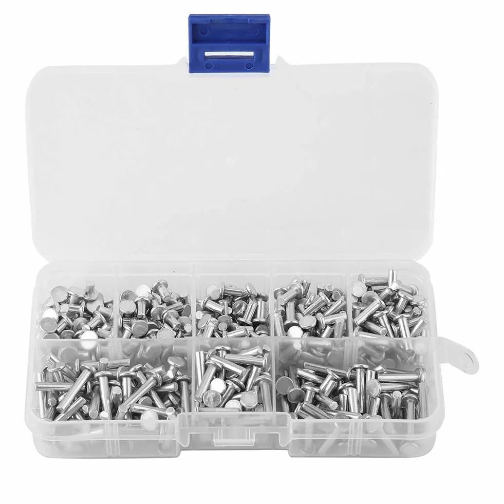 Nity Pełne Aluminium M3 3mm 400 Sztuk z Łbem Płaskim 4mm 16mm Długość