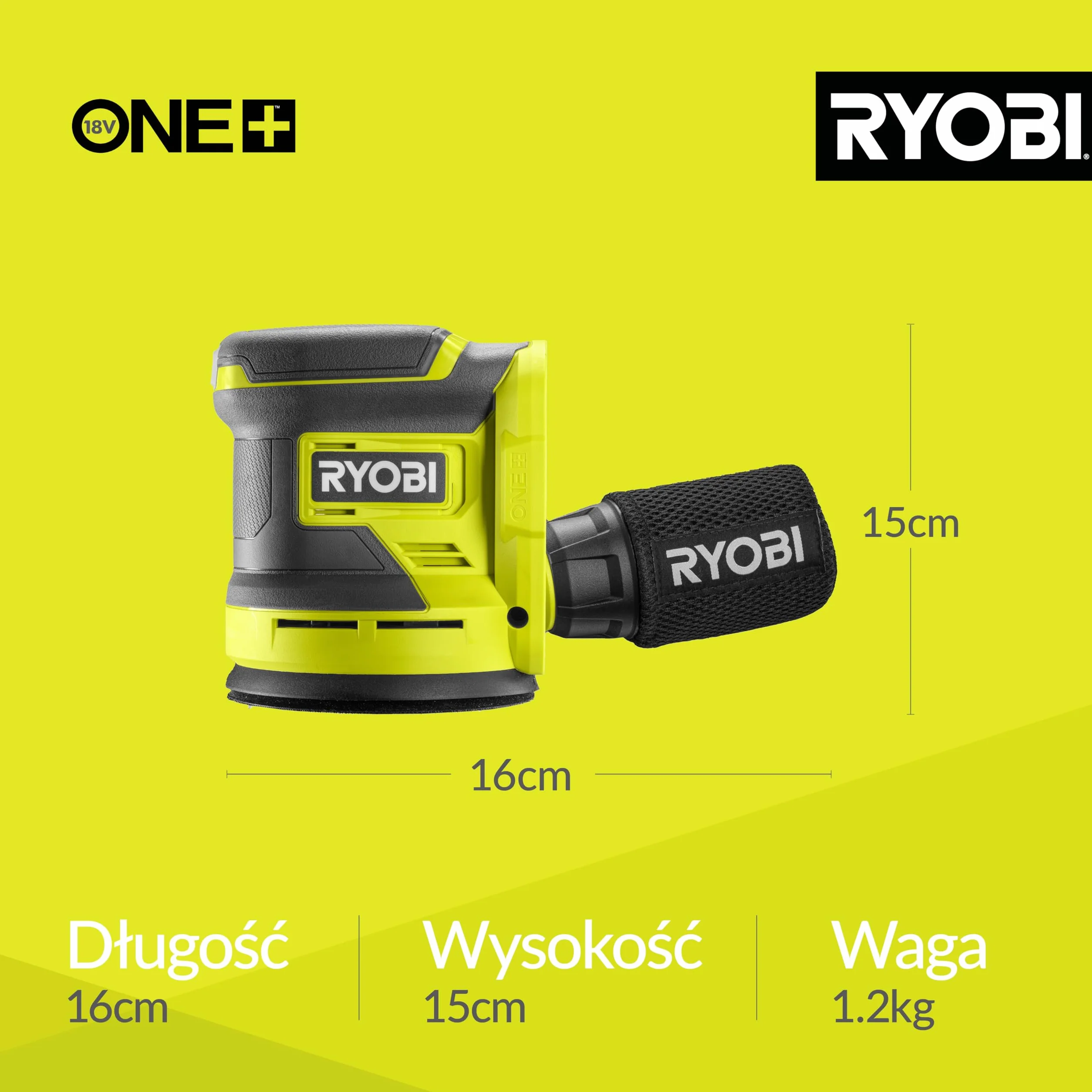 Ryobi Szlifierka Mimośrodowa 18V RROS18-0