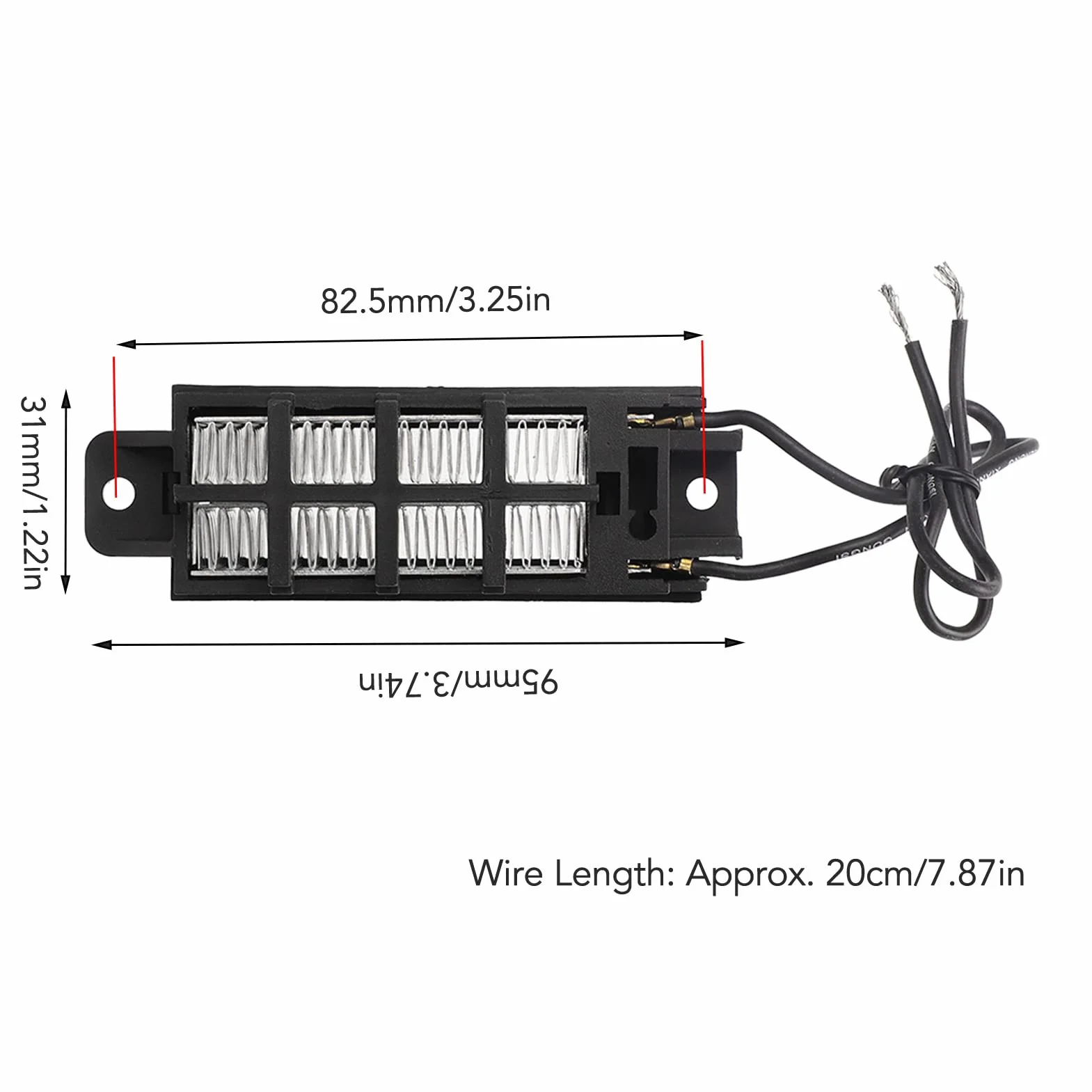 Element Grzejny PTC 24V 200W Podgrzewacz PTC Auto Stała Temperatura Ceramiczny Nagrzewnica Powietrza