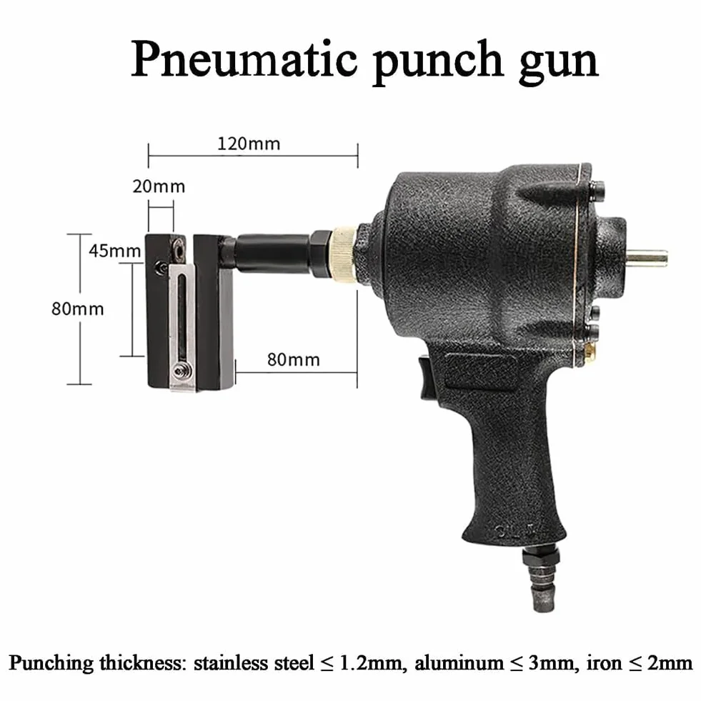 Pistolet pneumatyczny dziurkacz przemysłowy 360° 10mm