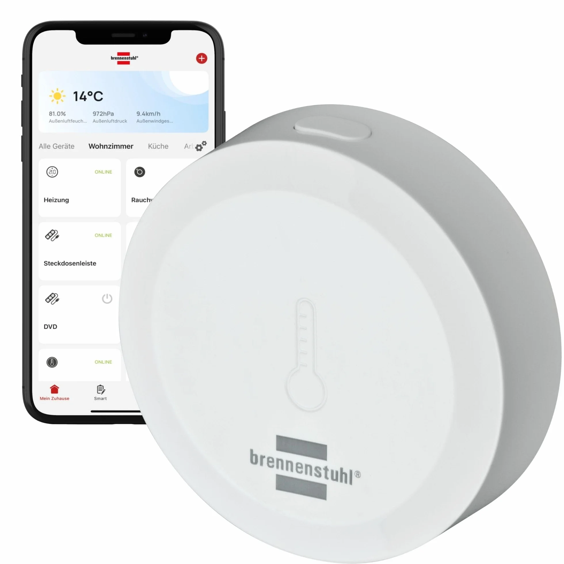 Brennenstuhl Connect Zigbee czujnik temperatury i wilgotności TFS CZ 01