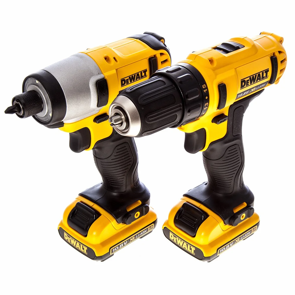 Dewalt Li-Ion XR Wkrętarka Udarowa, Czarny/Żółty, 2 sztuki