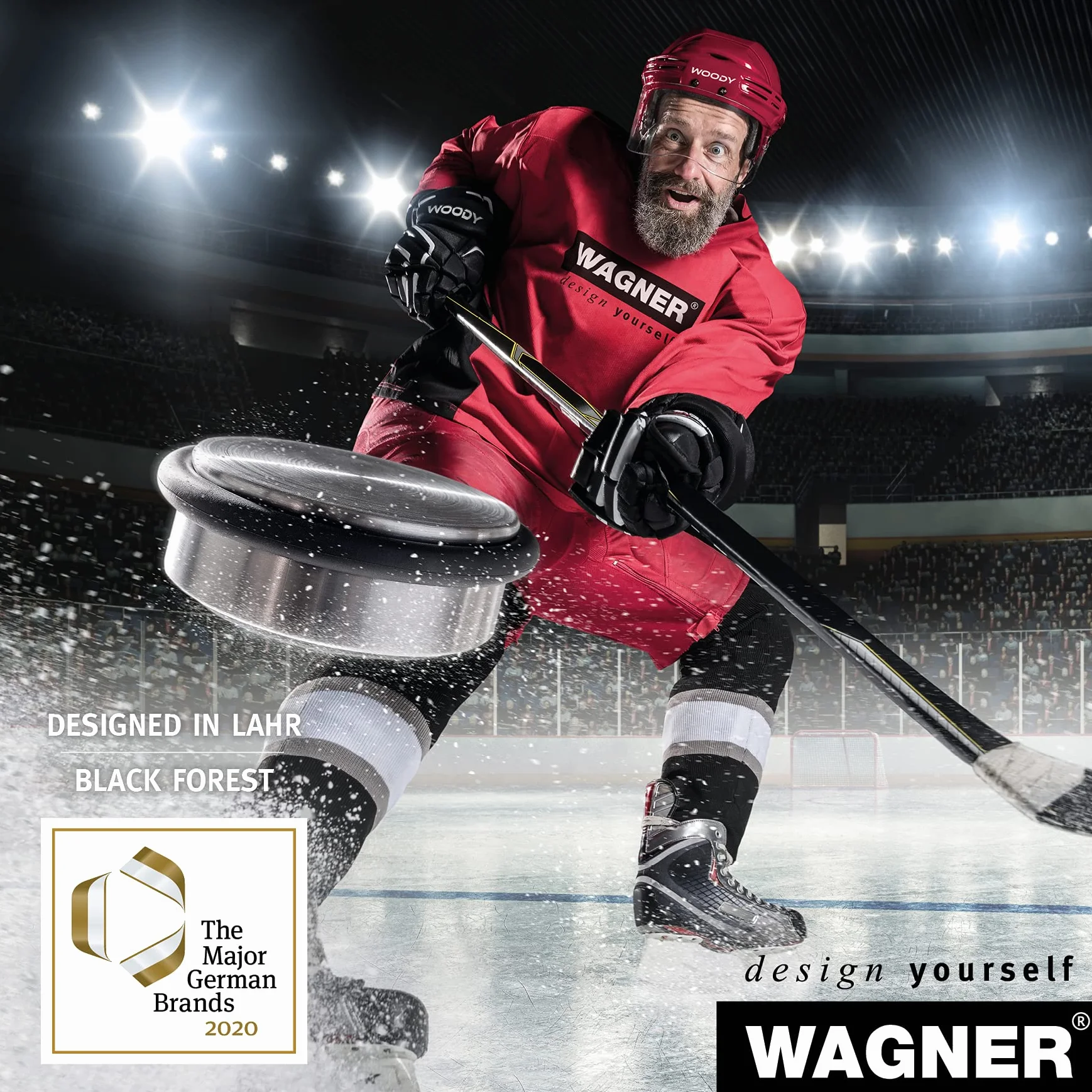 WAGNER Stoper do drzwi ściennych VULKANO MINI 4-częściowy zestaw - średnica Ø 20 x 10 mm, biały
