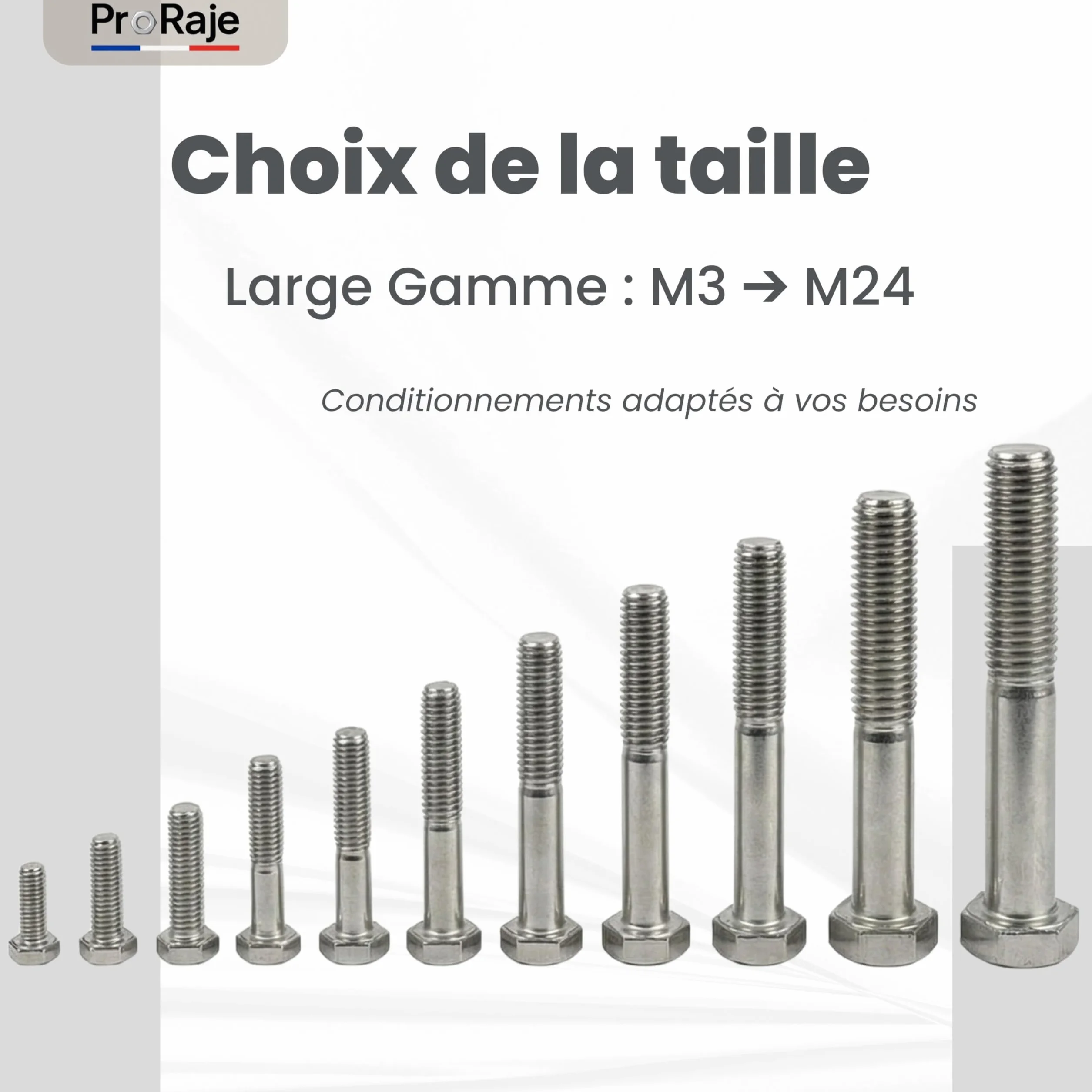 Śruby ze stali nierdzewnej M4x16 mm, gwint całkowity z łbem sześciokątnym (M4 x 16), stal nierdzewna A2 (304), śruby z łbem H (TH) - DIN 933: Zestaw 100 szt. - ProRaje