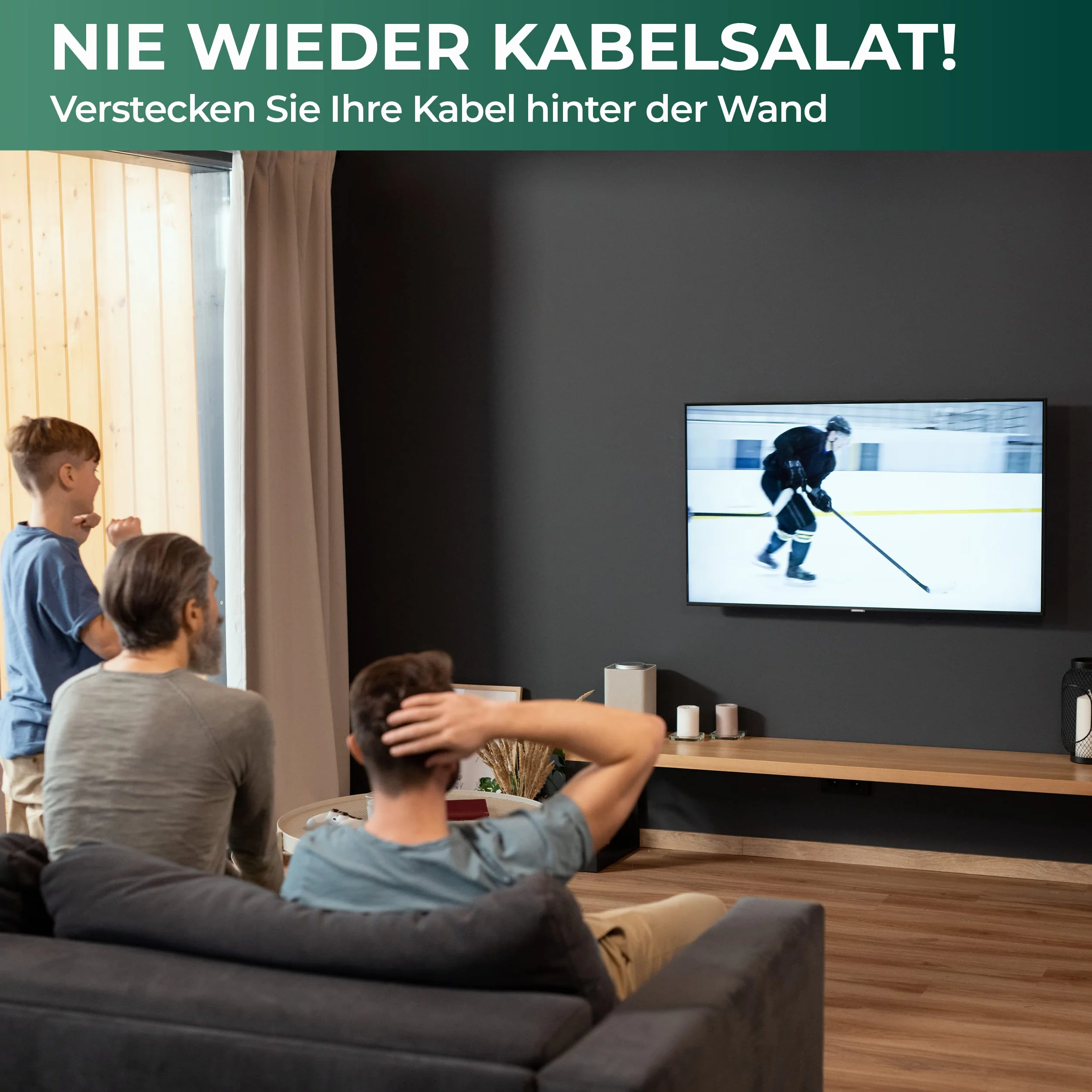 Owalny kanał kablowy do montażu w ścianie 1,1 m ukrywanie kabli TV