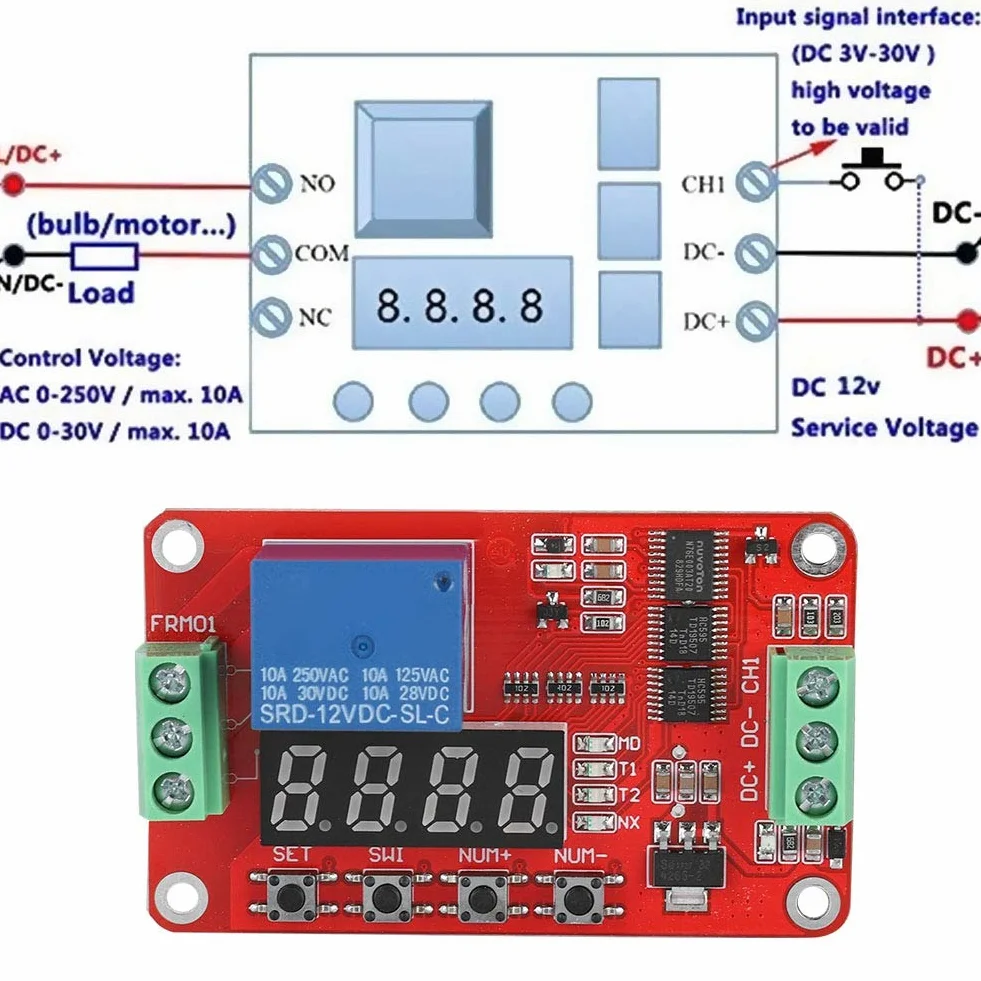 Tosuny FRM01 moduł przekaźnikowy timer przekaźnik samoblokujący