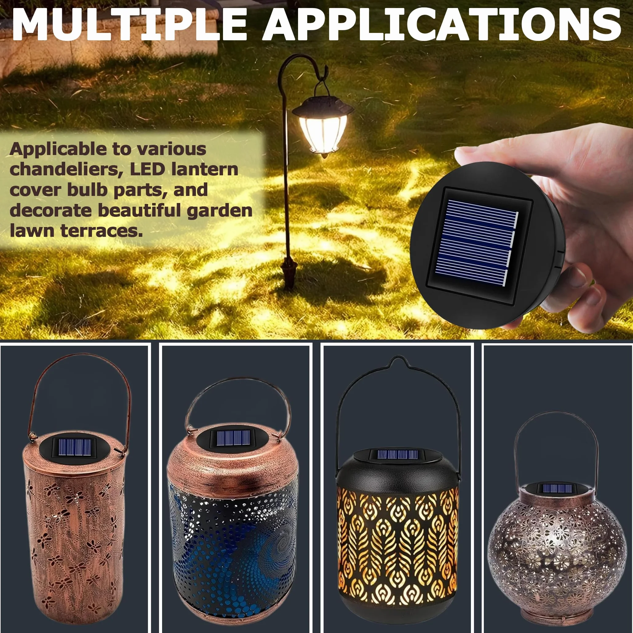 Lampa solarna 8 cm 1,2 V 600 mAh IP44 LED ciepłe światło 2 szt