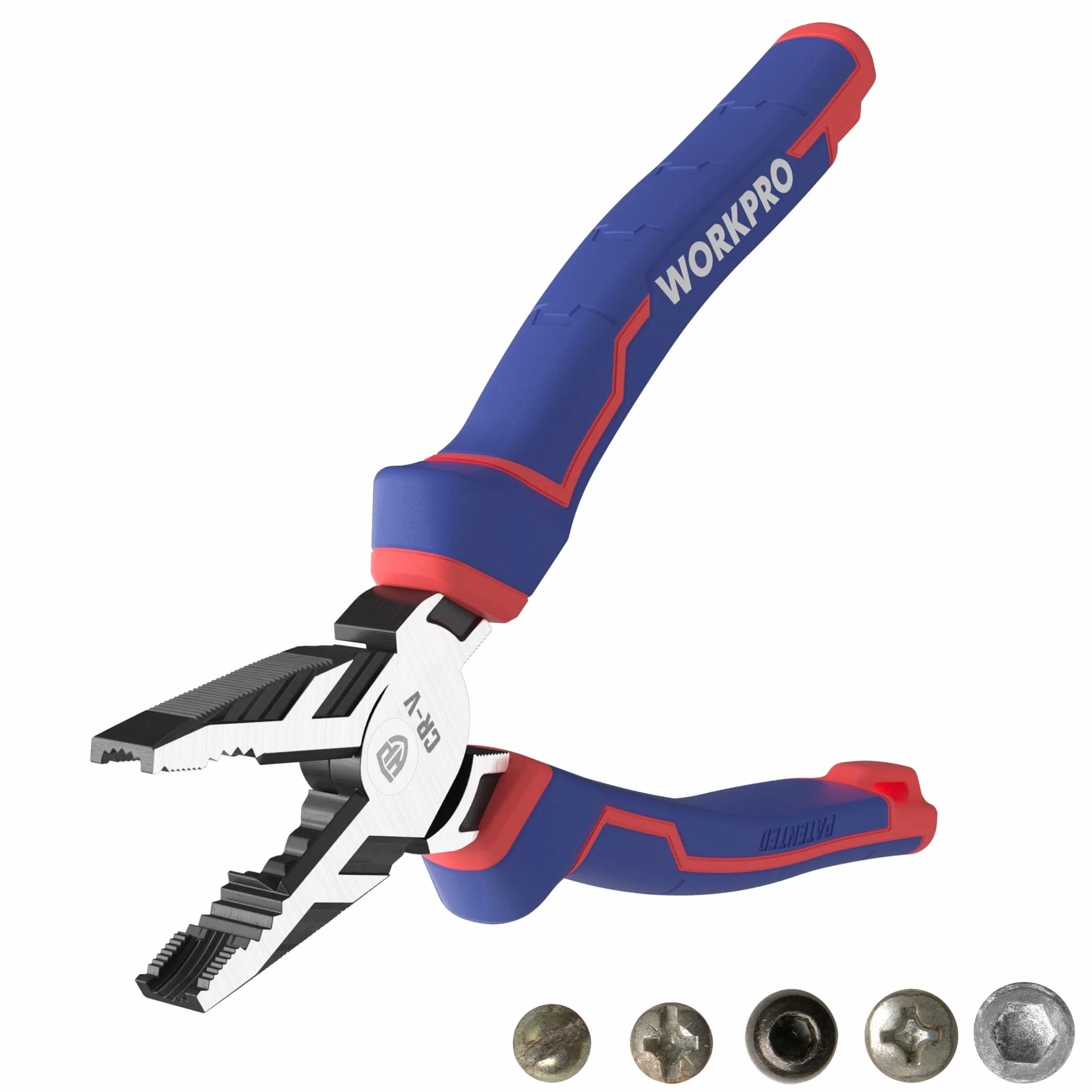 WORKPRO Szczypce kombinowane 200 mm Cr-V Linesman