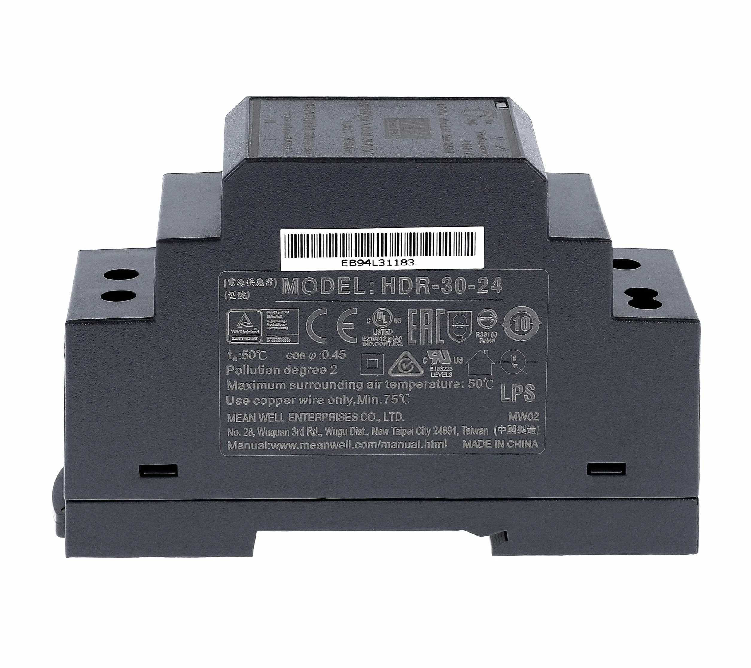 24 VDC | 1,5 A | 36 W | Mean Well HDR-30-24 zasilacz szynowy DIN-Rail