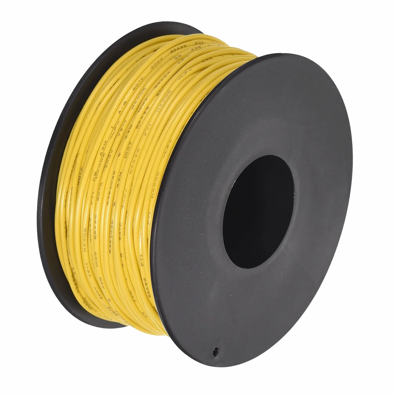 QUARKZMAN Drut 28AWG pleciony PVC Kabel przyłączeniowy UL1007 miedziany ocynkowany 50M żółty