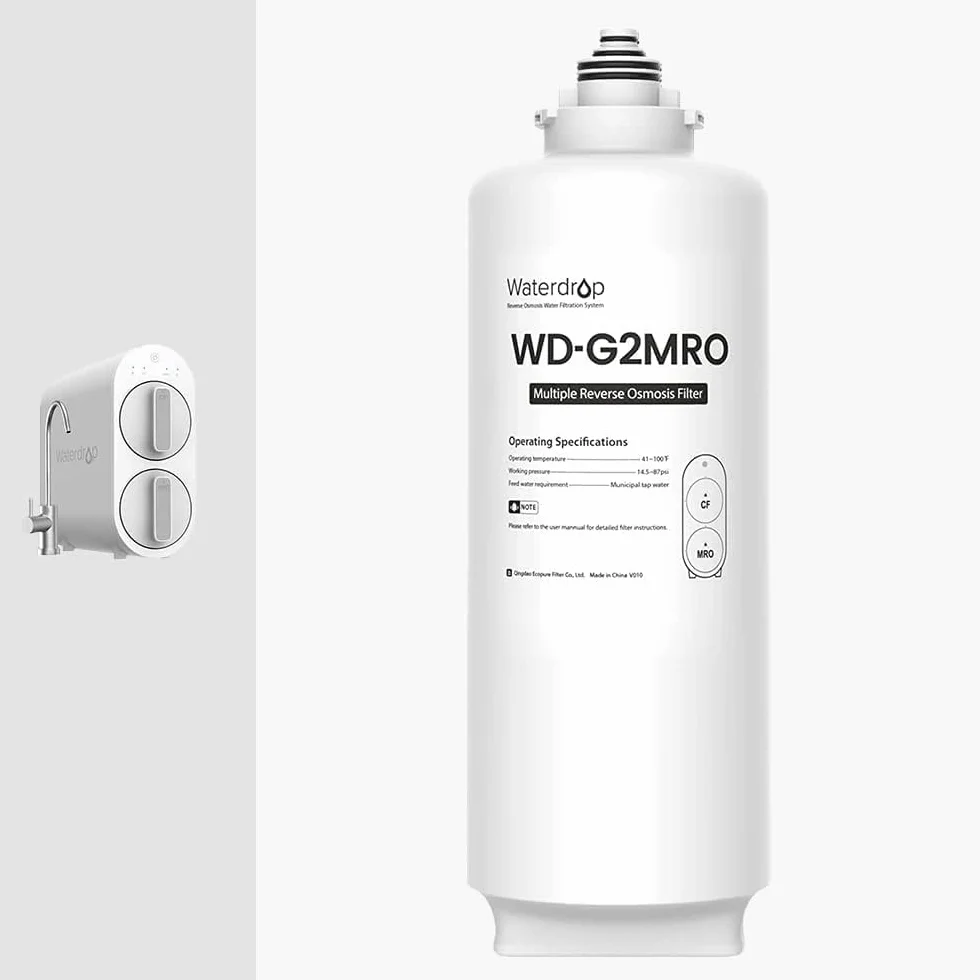 Waterdrop Filtr WD-G2MRO zamiennik do systemu odwróconej osmozy WD-G2-B WD-G2-W 2-letnia żywotność
