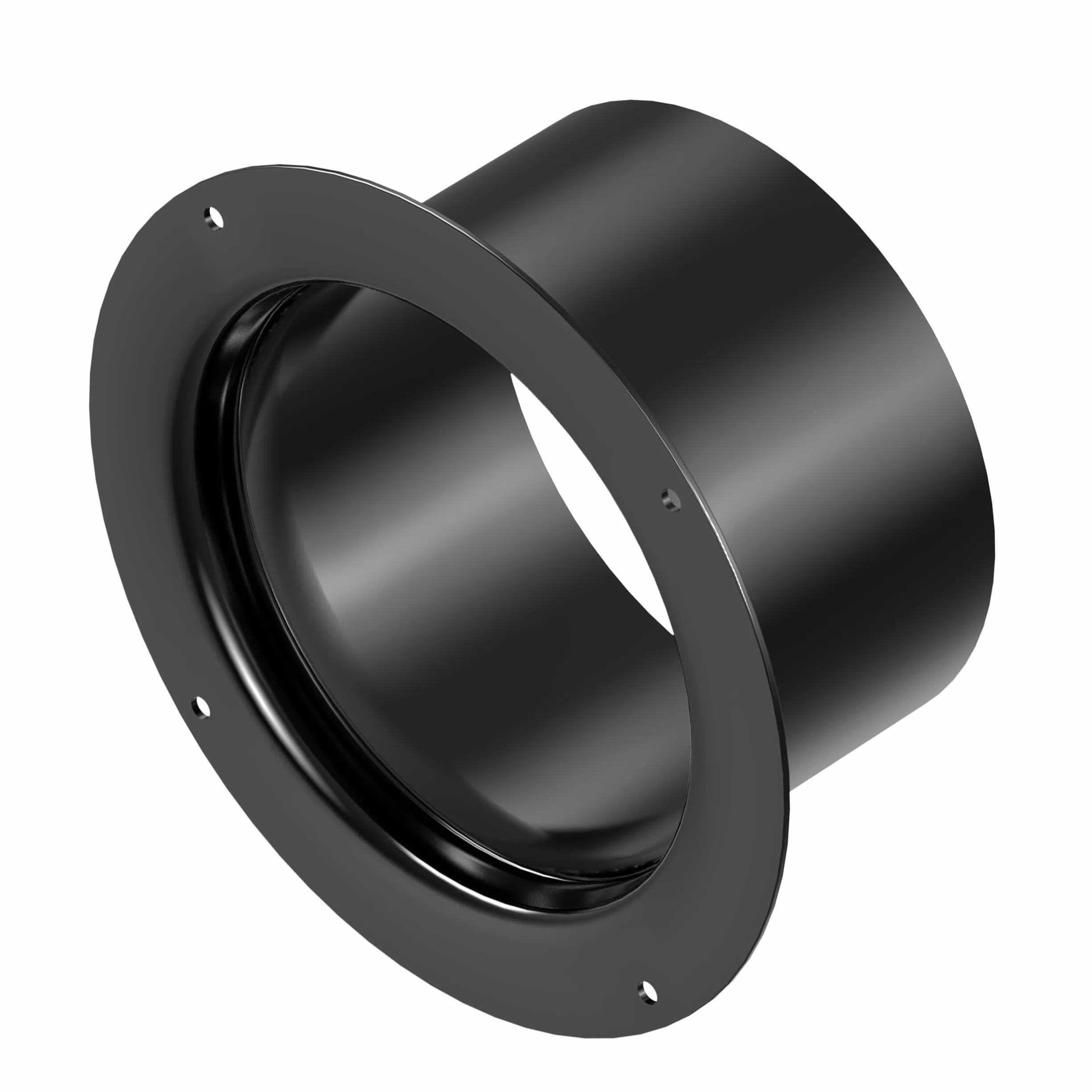 HG Power 100 mm łącznik kanałowy, kołnierz, tworzywo sztuczne, kołnierz ścienny, łącznik prosty kołnierz rurowy do systemów wentylacyjnych, przyłącza kanałowe, czarny