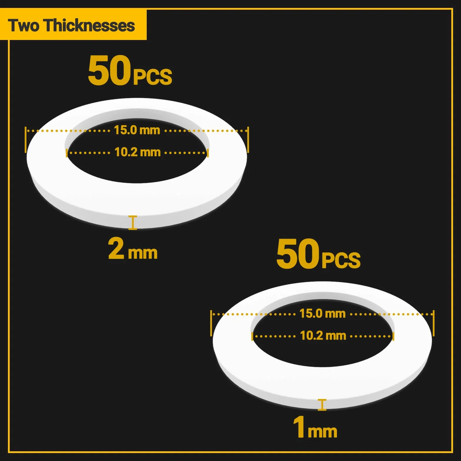 Pierścienie montażowe do drzwi pokojowych z tworzywa sztucznego 10,2 mm x 15 mm 100 sztuk