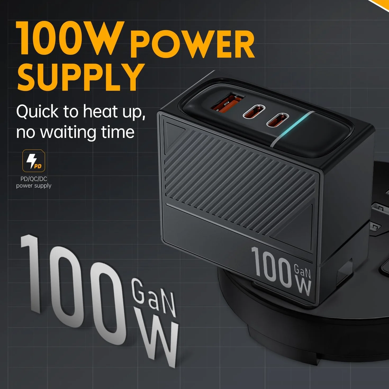 Lutownica cyfrowa 100W 100-450°C DC 9-24V 3 groty szybkie nagrzewanie